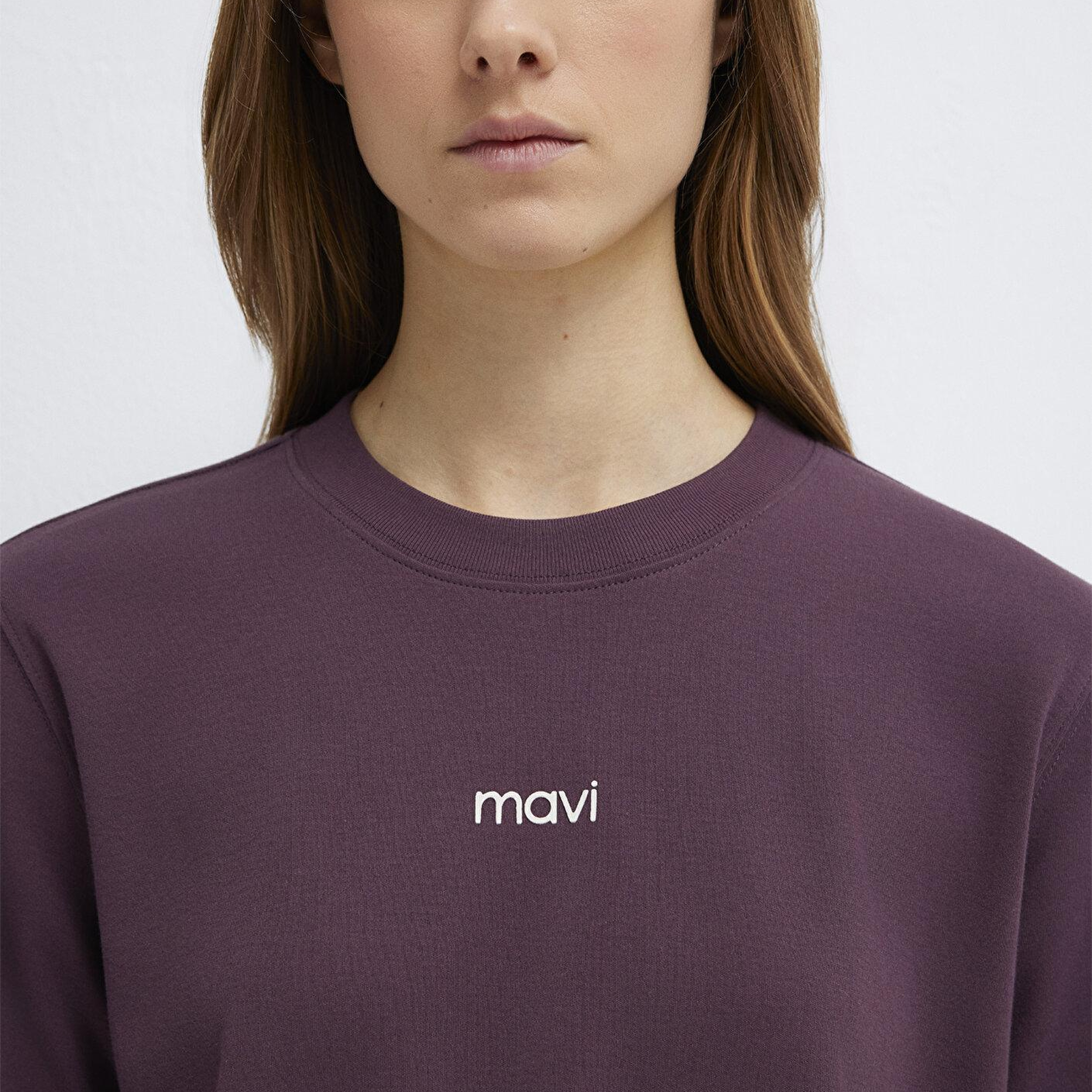 Mavi Mavi Logo Baskılı İnterlok Mor Tişört Regular Fit / Normal Kesim 1612829-70260