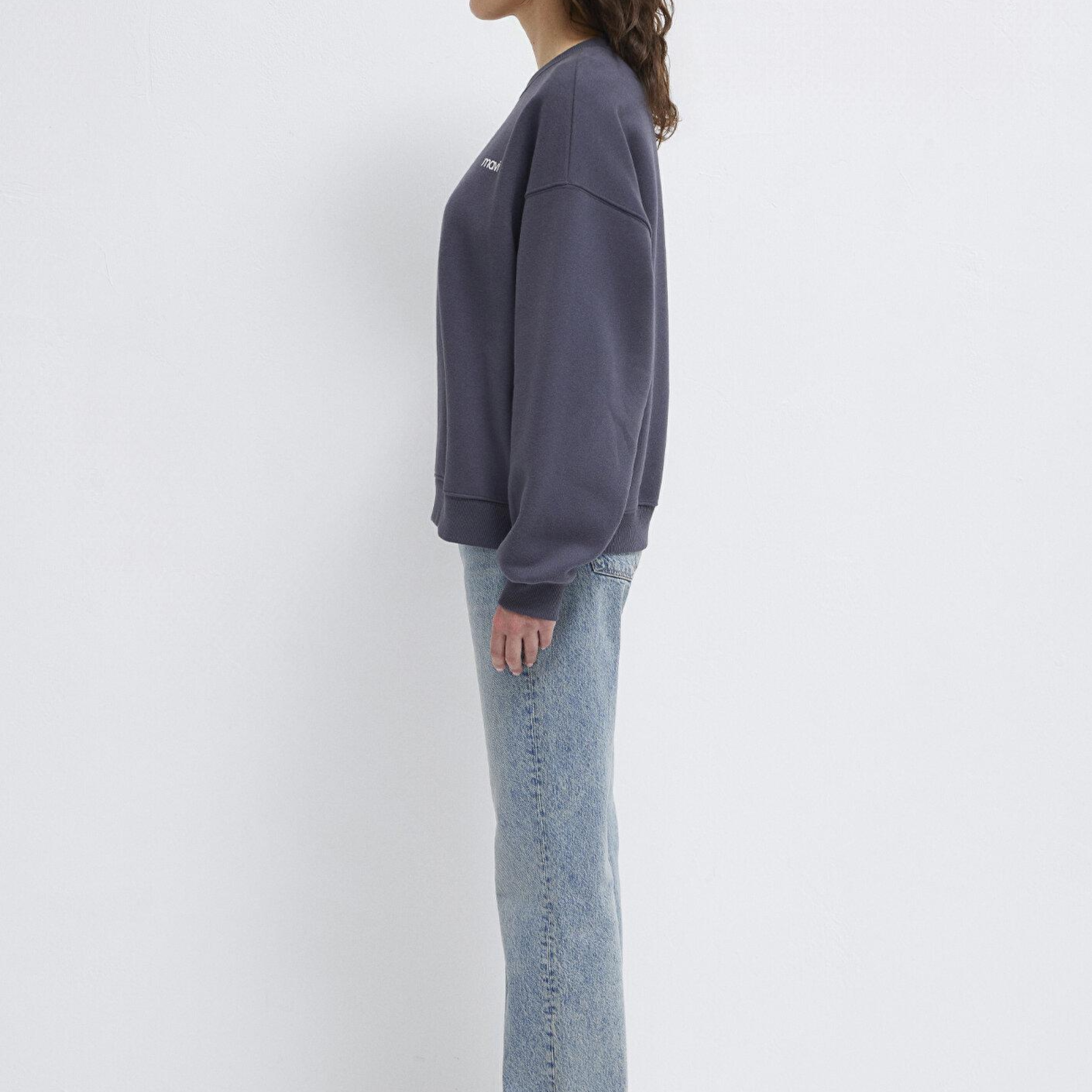 Mavi Mavi Logo Baskılı Antrasit Sweatshirt 1S10490-80932