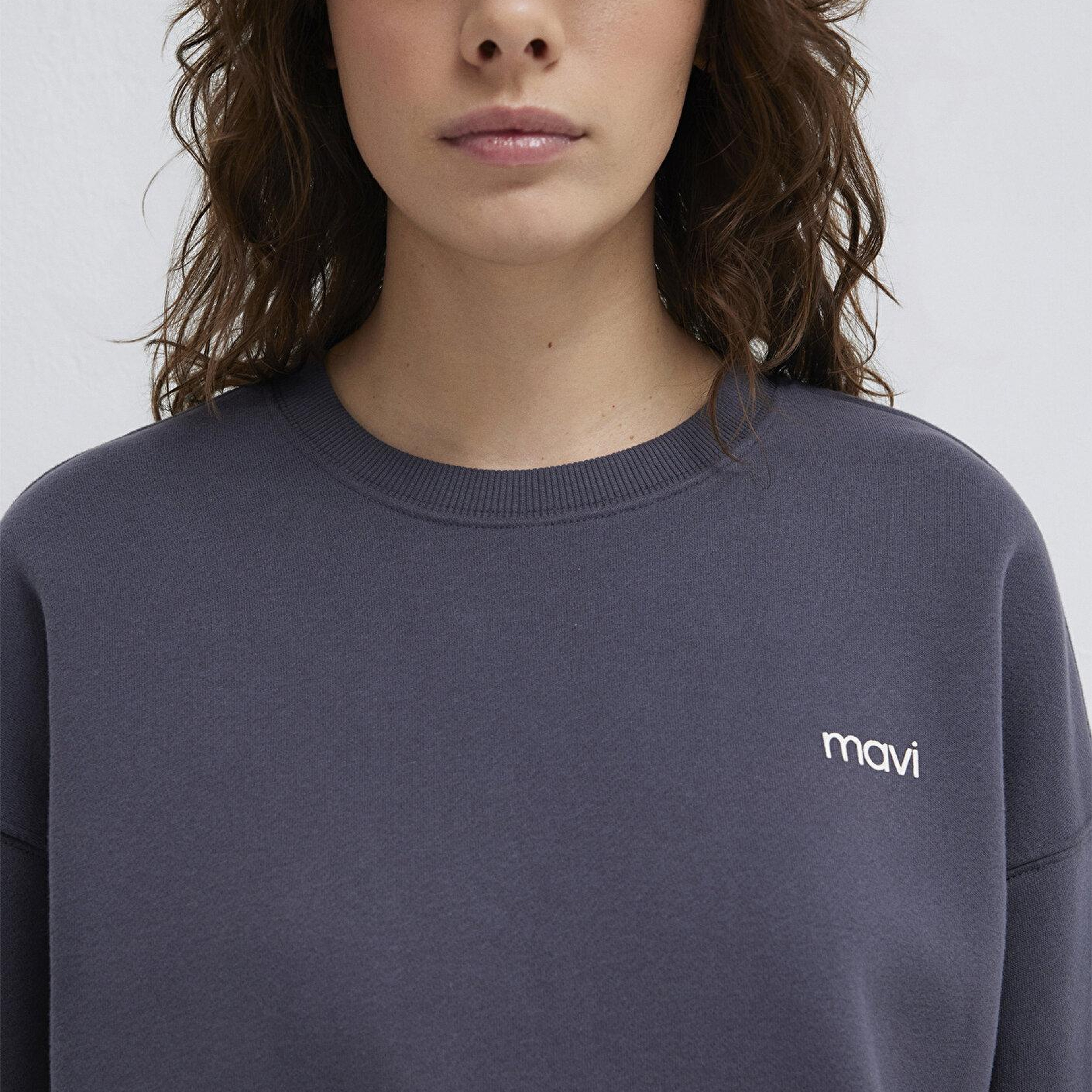 Mavi Mavi Logo Baskılı Antrasit Sweatshirt 1S10490-80932