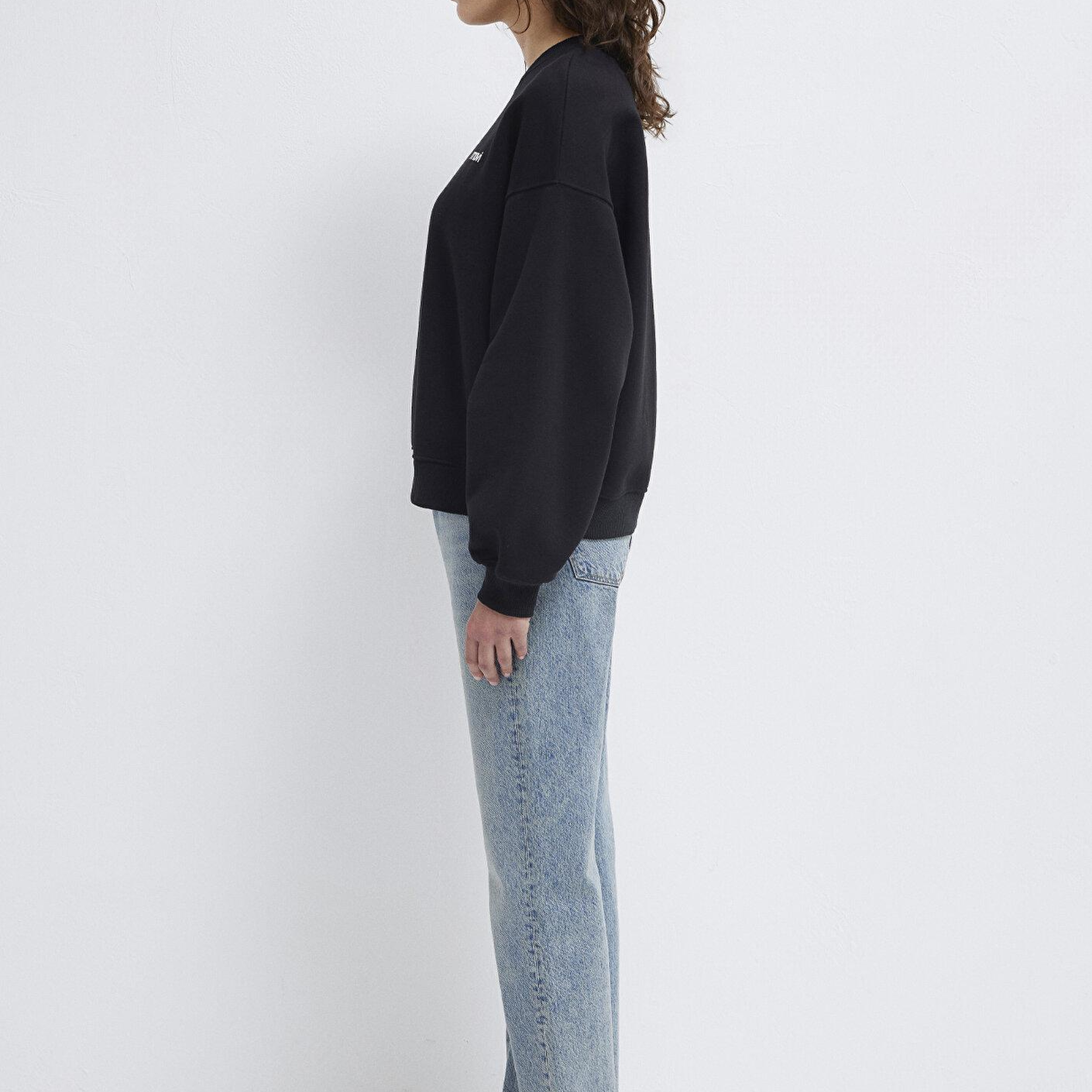 Mavi Mavi Logo Baskılı Siyah Sweatshirt 1S10490-900