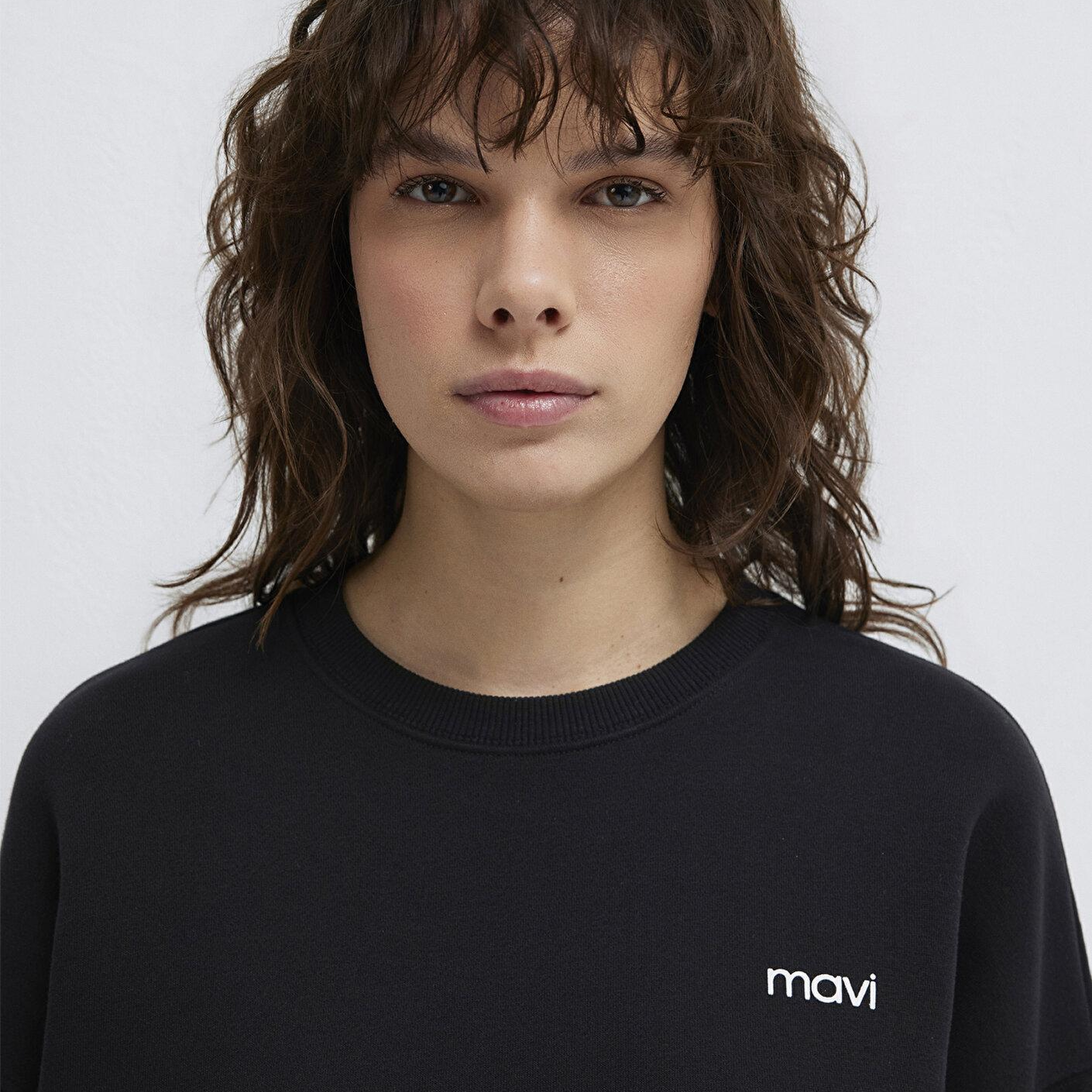 Mavi Mavi Logo Baskılı Siyah Sweatshirt 1S10490-900