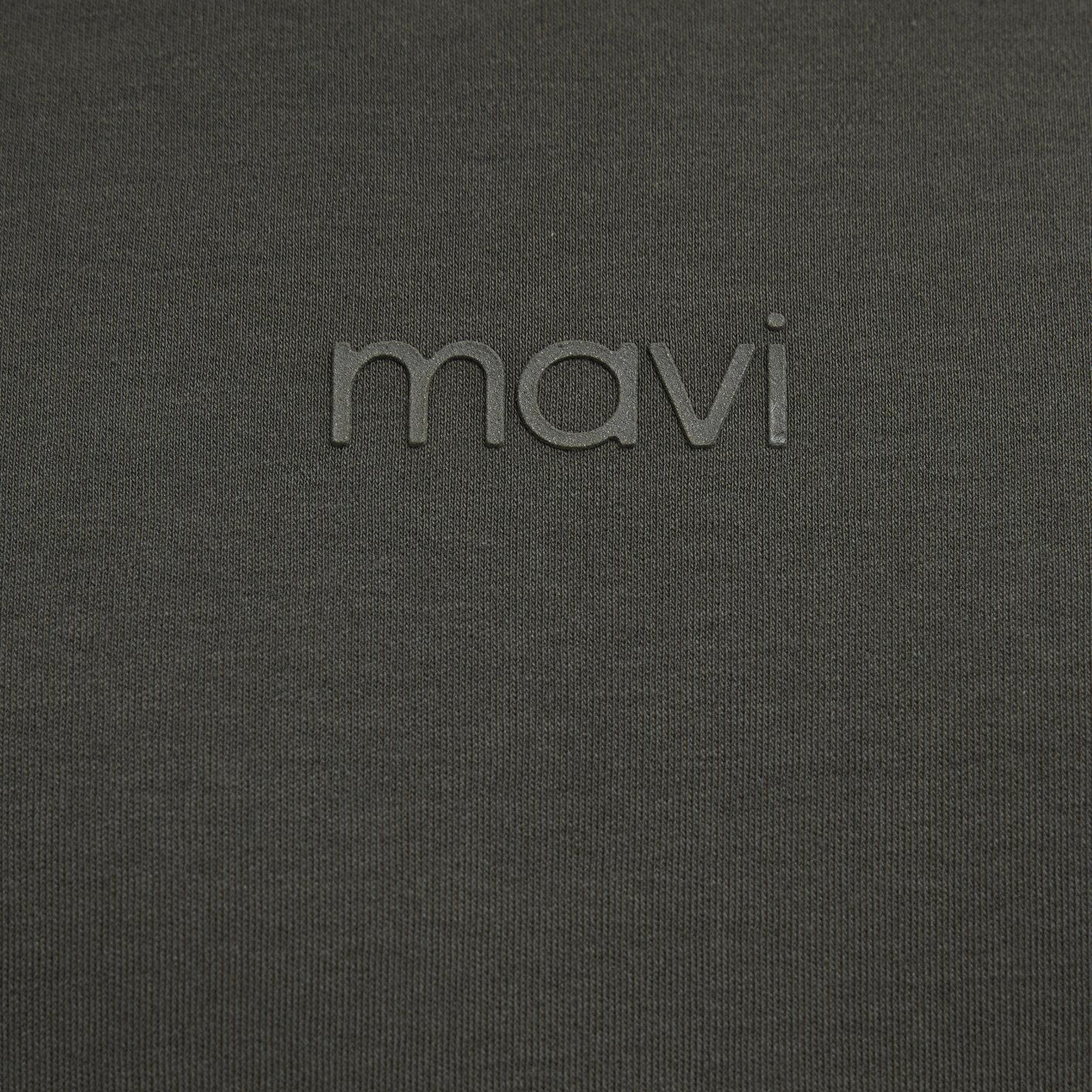 Mavi Mavi Logo Haki Basic İnterlok Tişört Loose Fit / Bol Rahat Kesim 0613102-71553