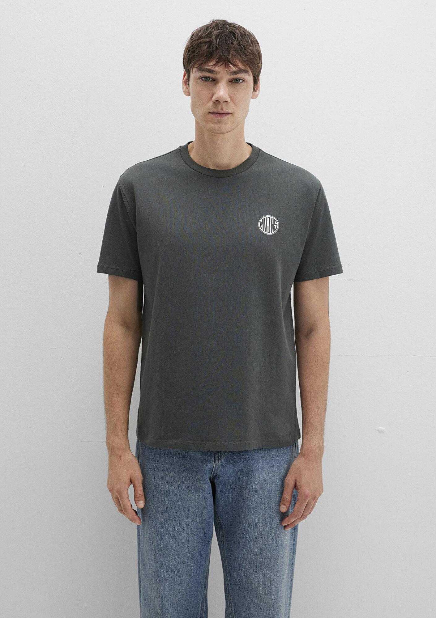 Mavi Mavi Logo Baskılı Yeşil Tişört Loose Fit / Bol Rahat Kesim 0613014-71598