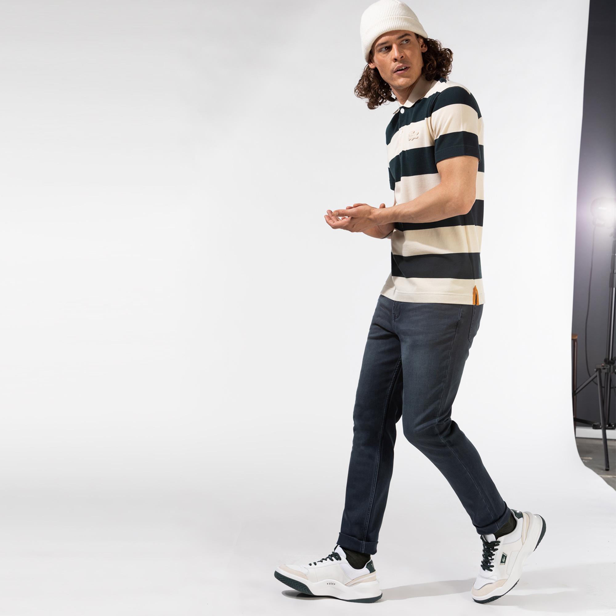 Lacoste Erkek Slim Fit Mavi Jean Pantolon