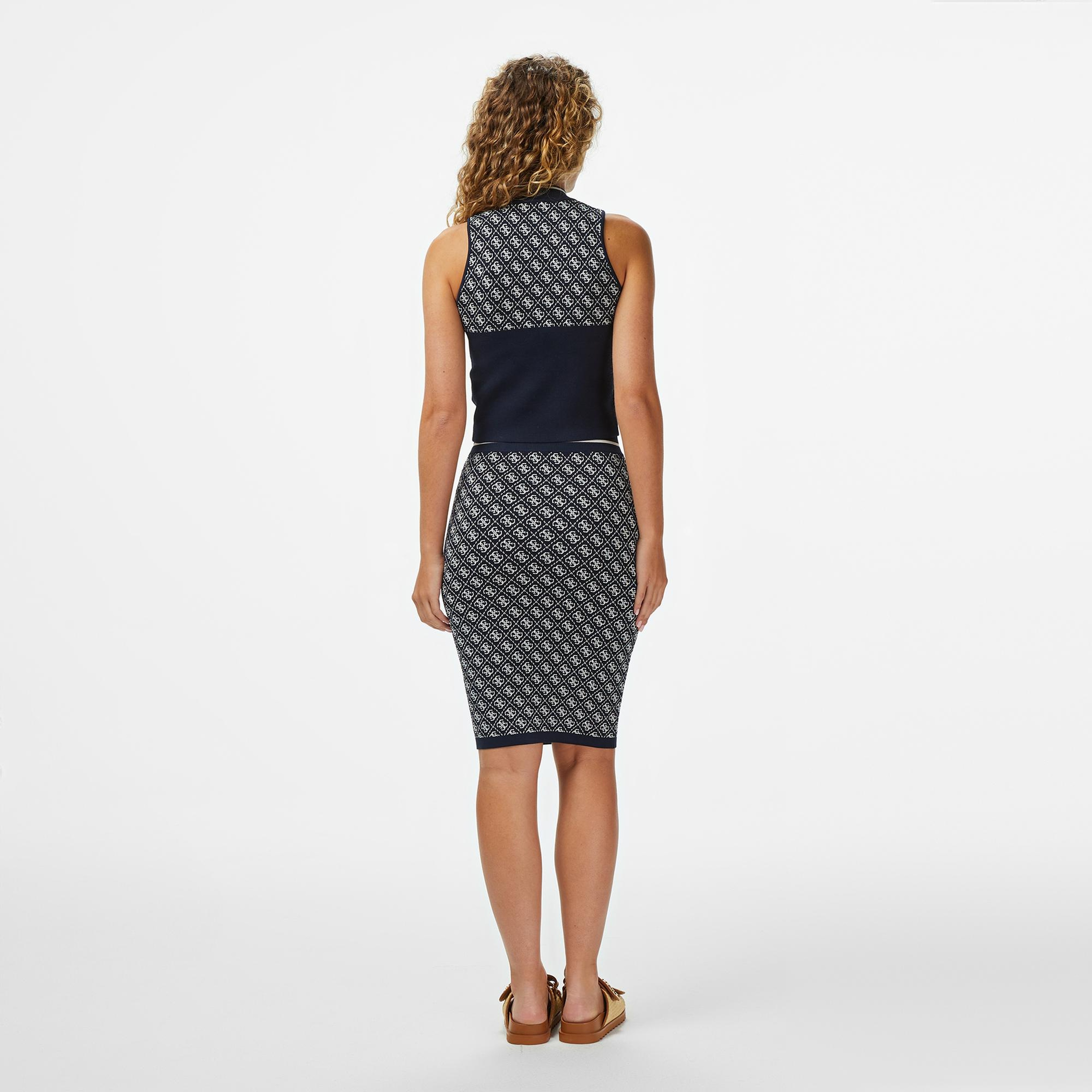 Guess Lise Tailored Fit Kadın Lacivert Etek