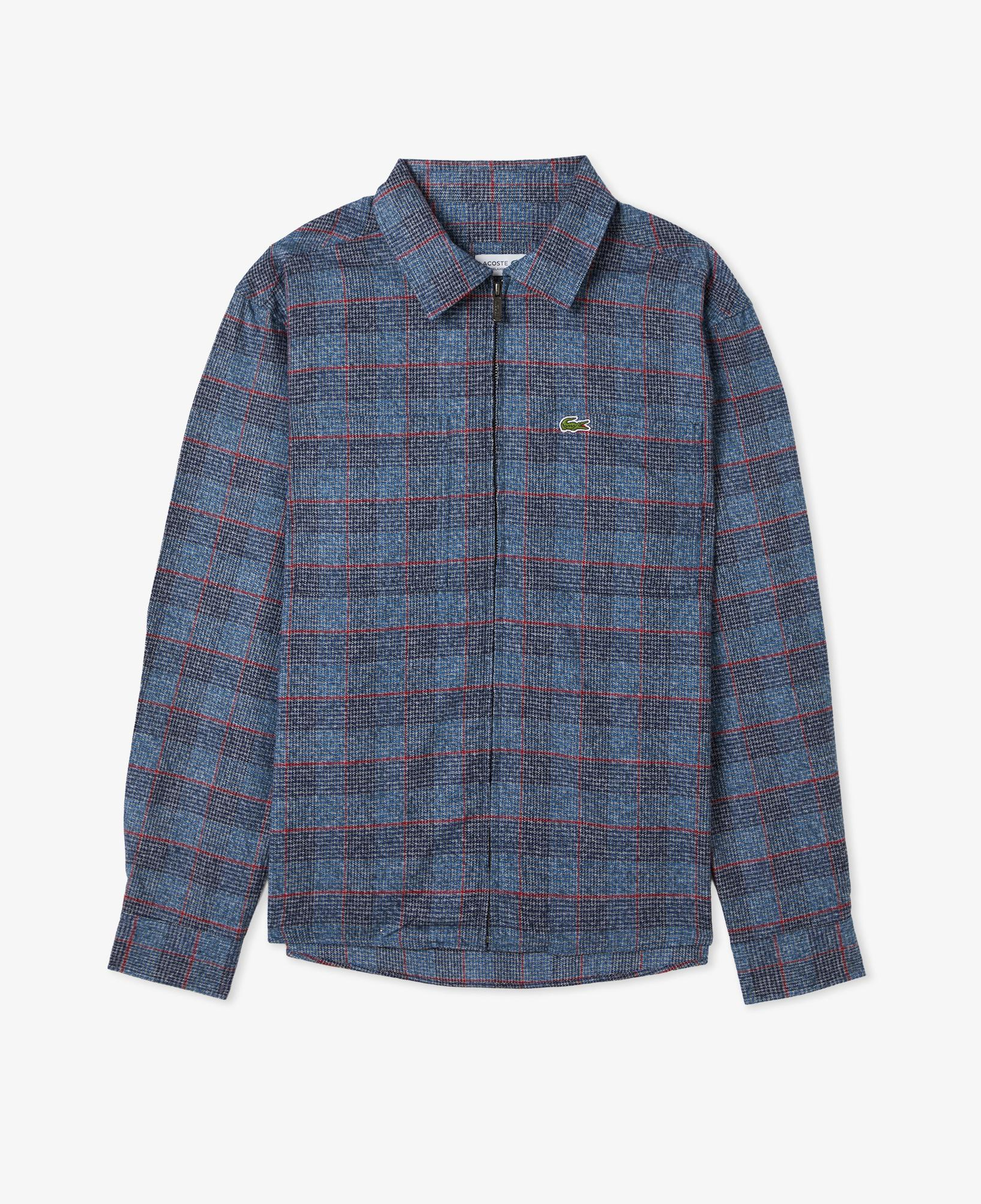 Lacoste Erkek Relaxed Fit Gömlek Yaka Ekose Lacivert Ceket
