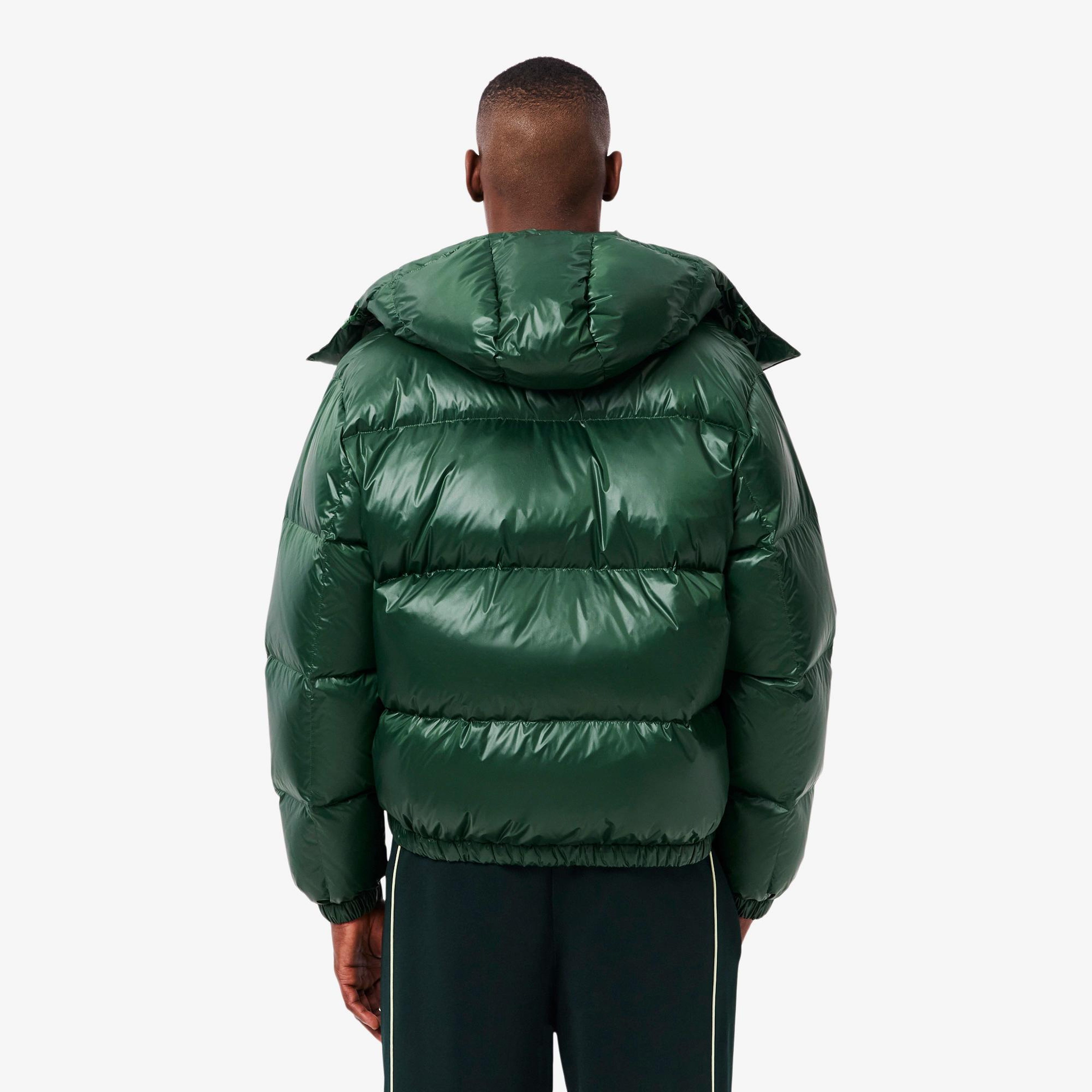 Lacoste Erkek Relaxed Fit Kapüşonlu Yeşil Mont