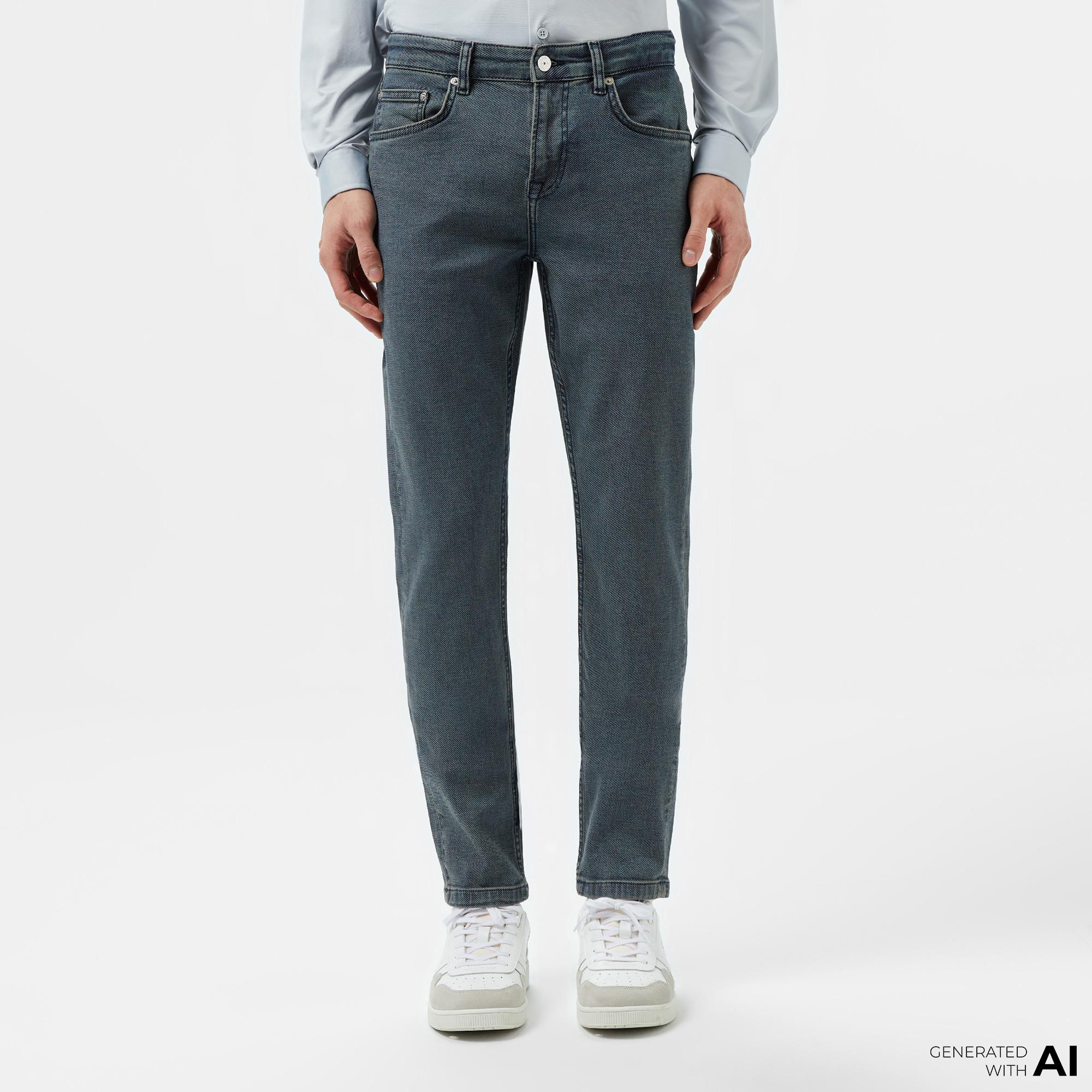 Lacoste Erkek Slim Fit Lacivert Jean Pantolon