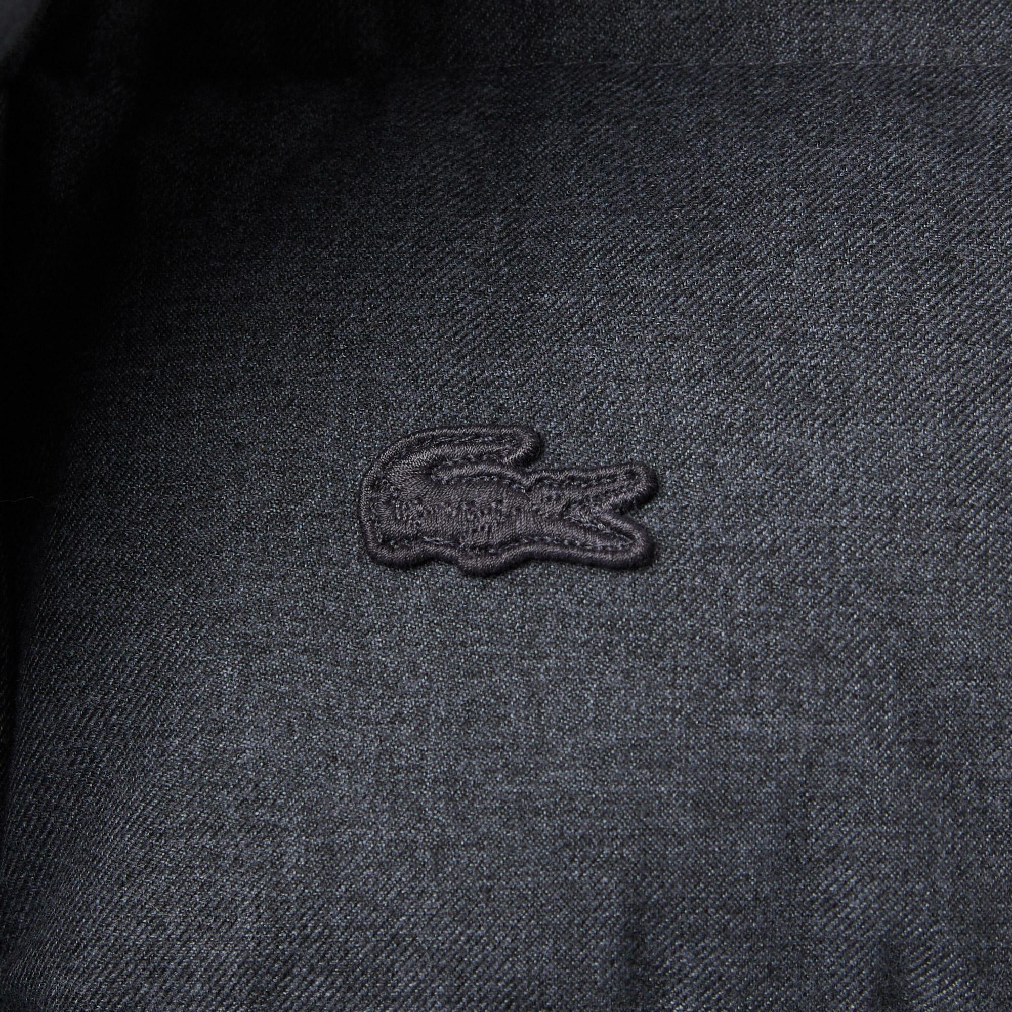 Lacoste Erkek Kapüşonlu Koyu Gri Mont