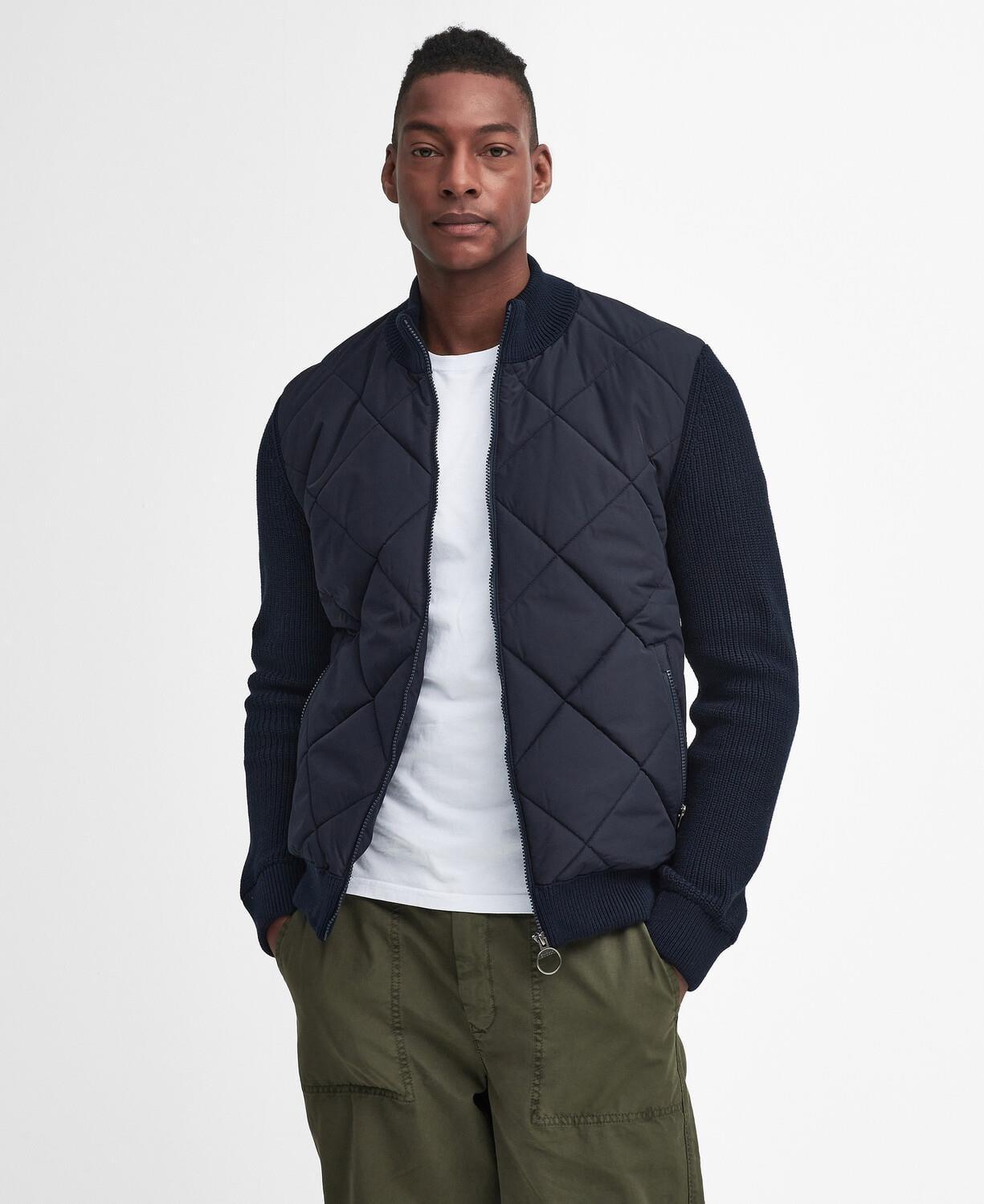 Barbour Newland Zip Through Knitted Jumper Kazak