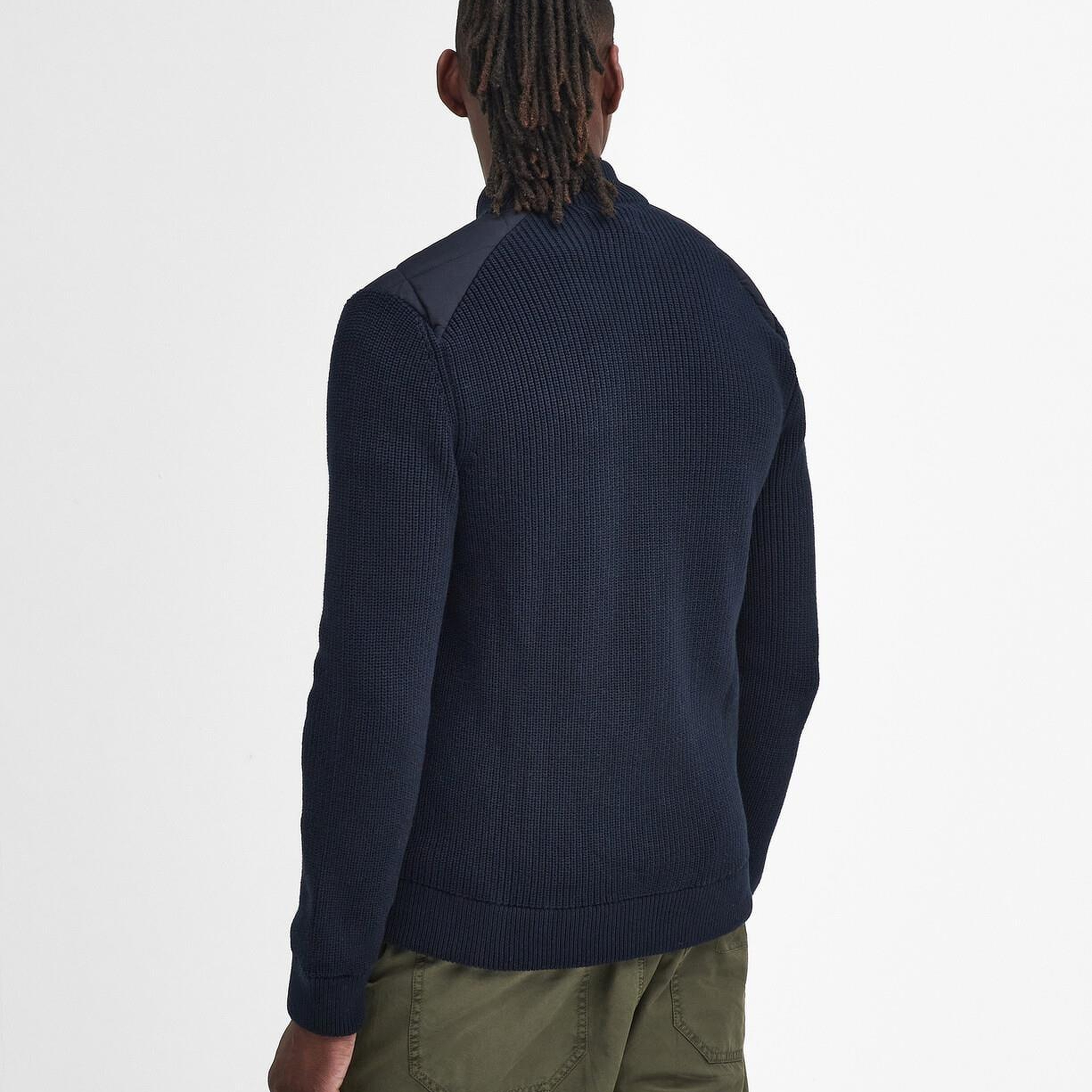 Barbour Newland Zip Through Knitted Jumper Kazak