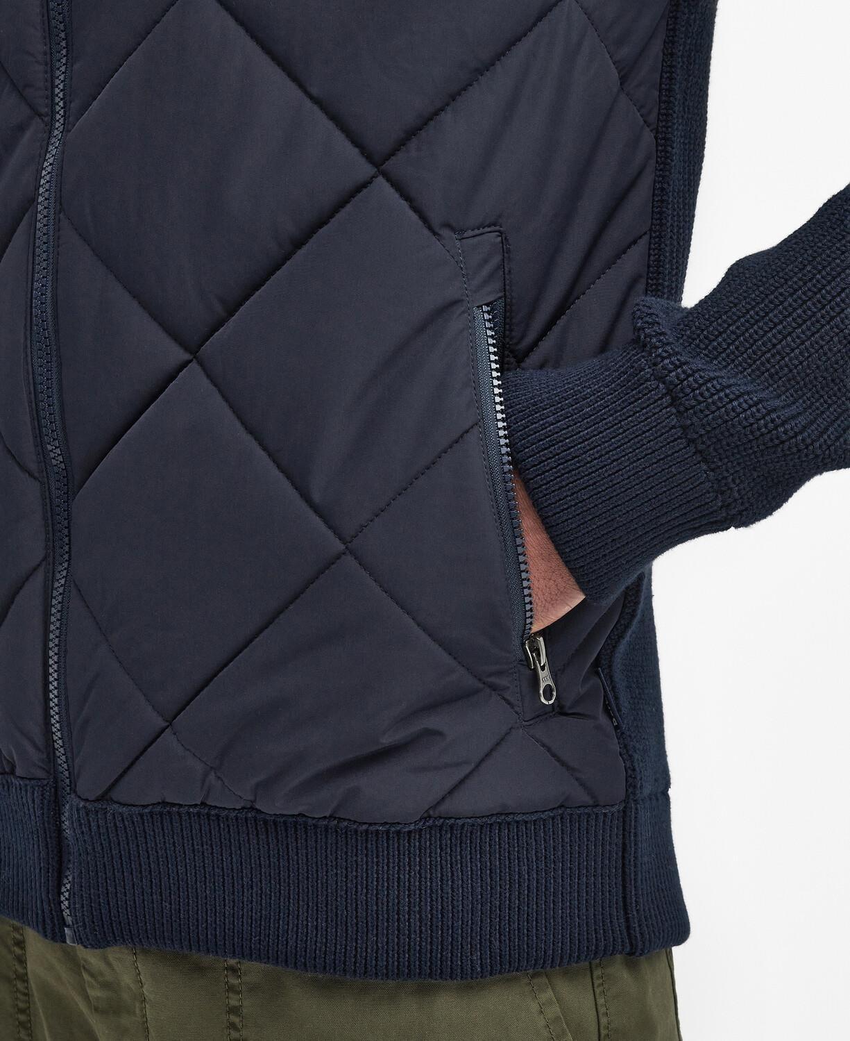 Barbour Newland Zip Through Knitted Jumper Kazak
