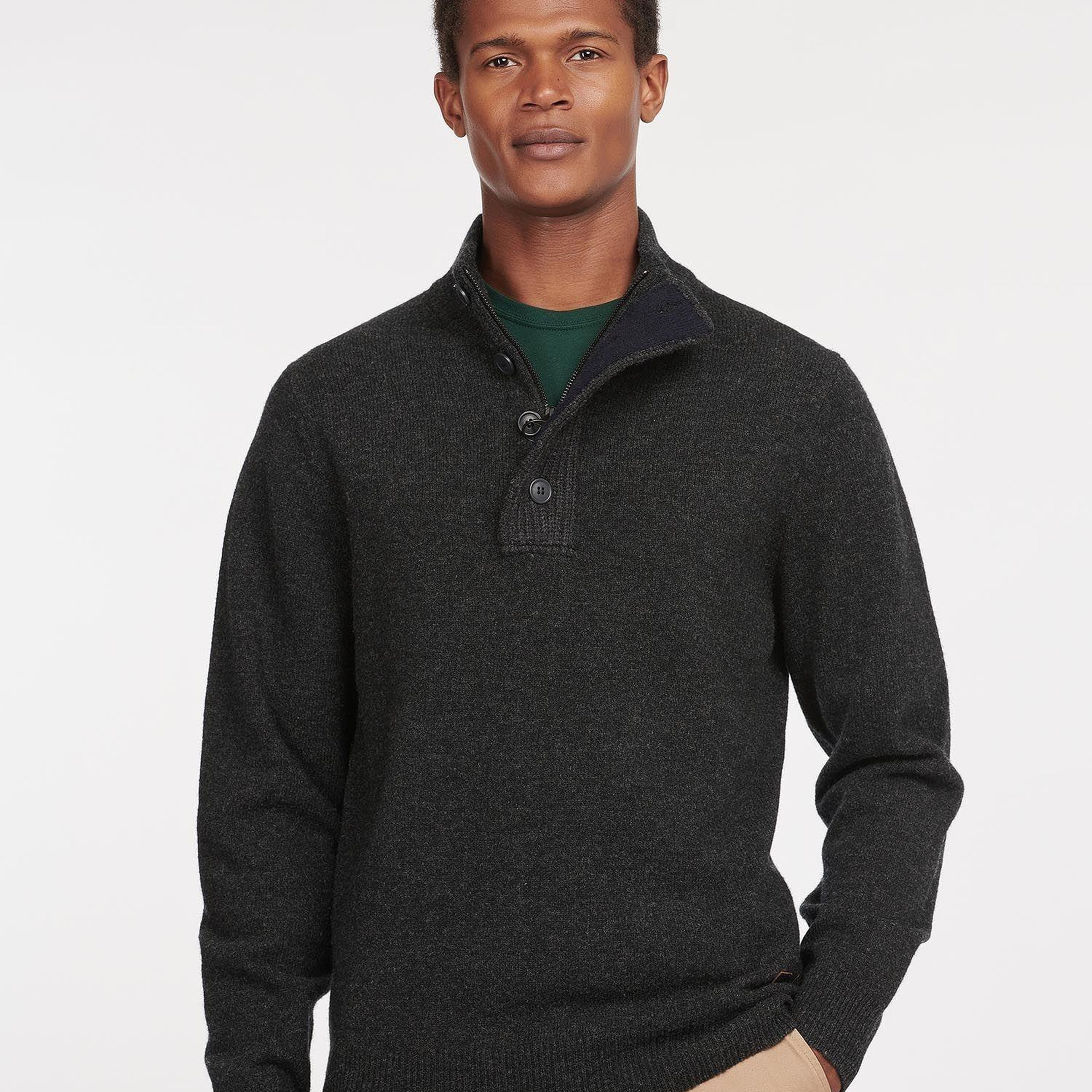 Barbour Patch Half Zip Kazak