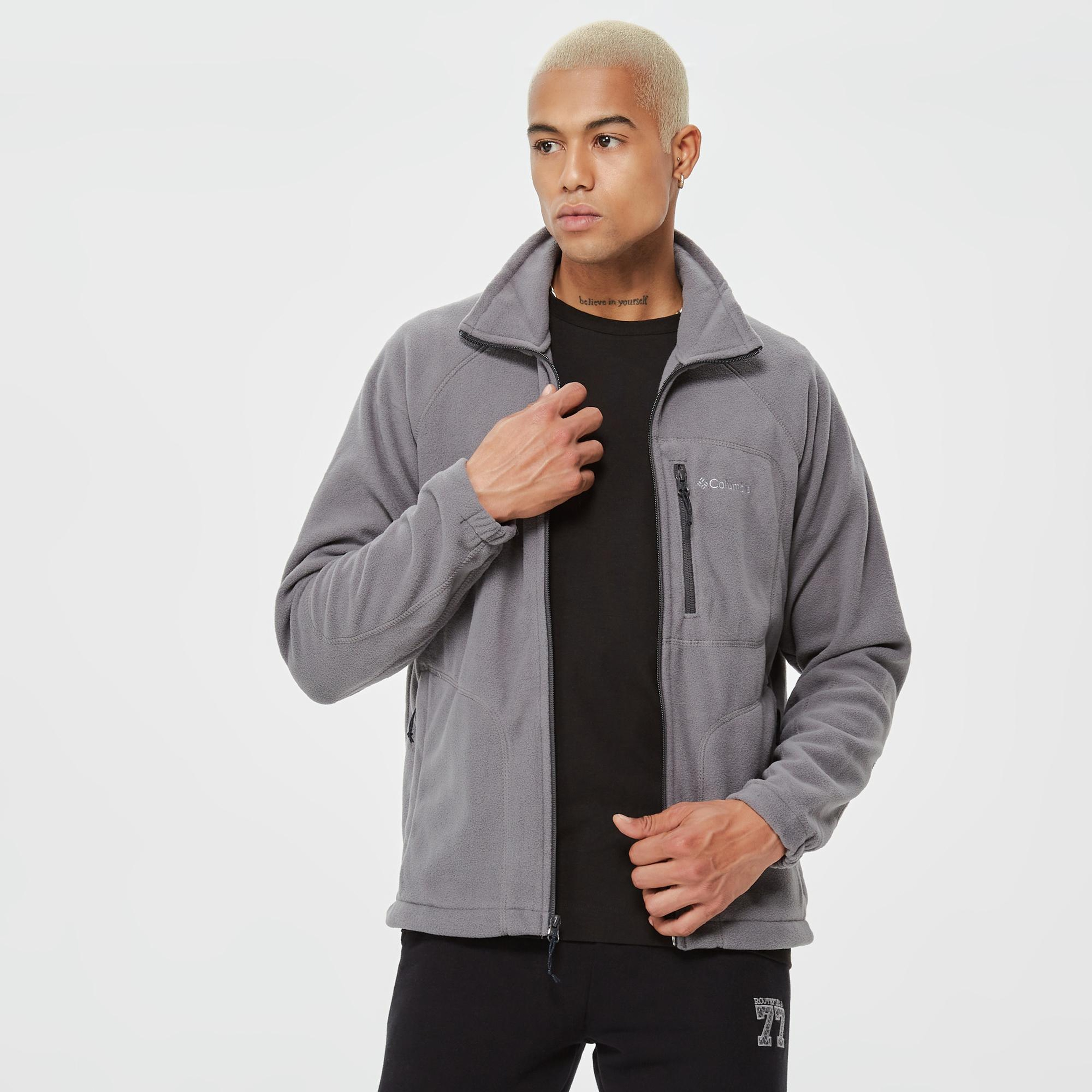 Columbia Fast Trek II Erkek Gri Fermuarlı Polar Ceket