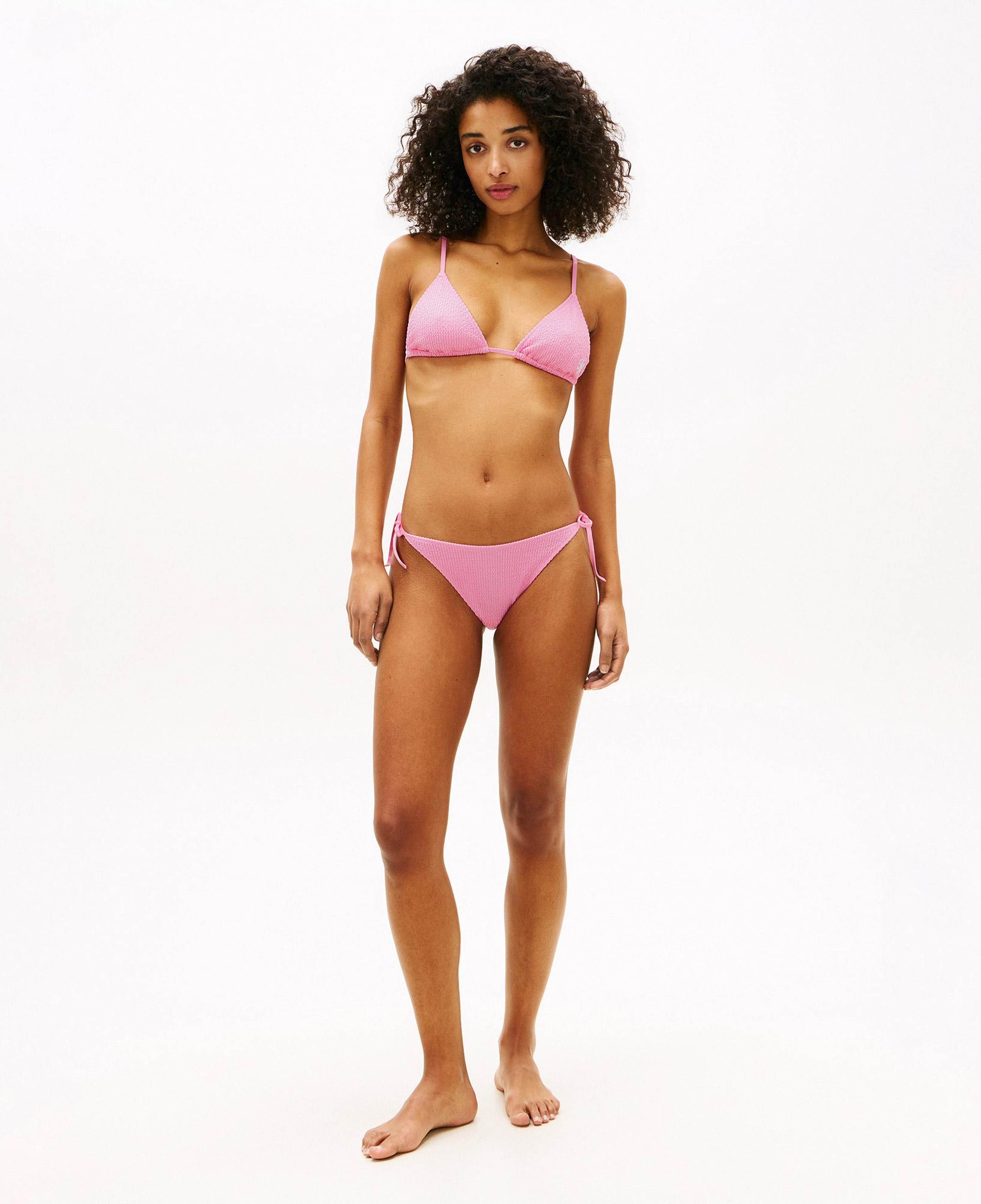 Tommy Hilfiger Texture Kadın Pembe Bikini Üstü