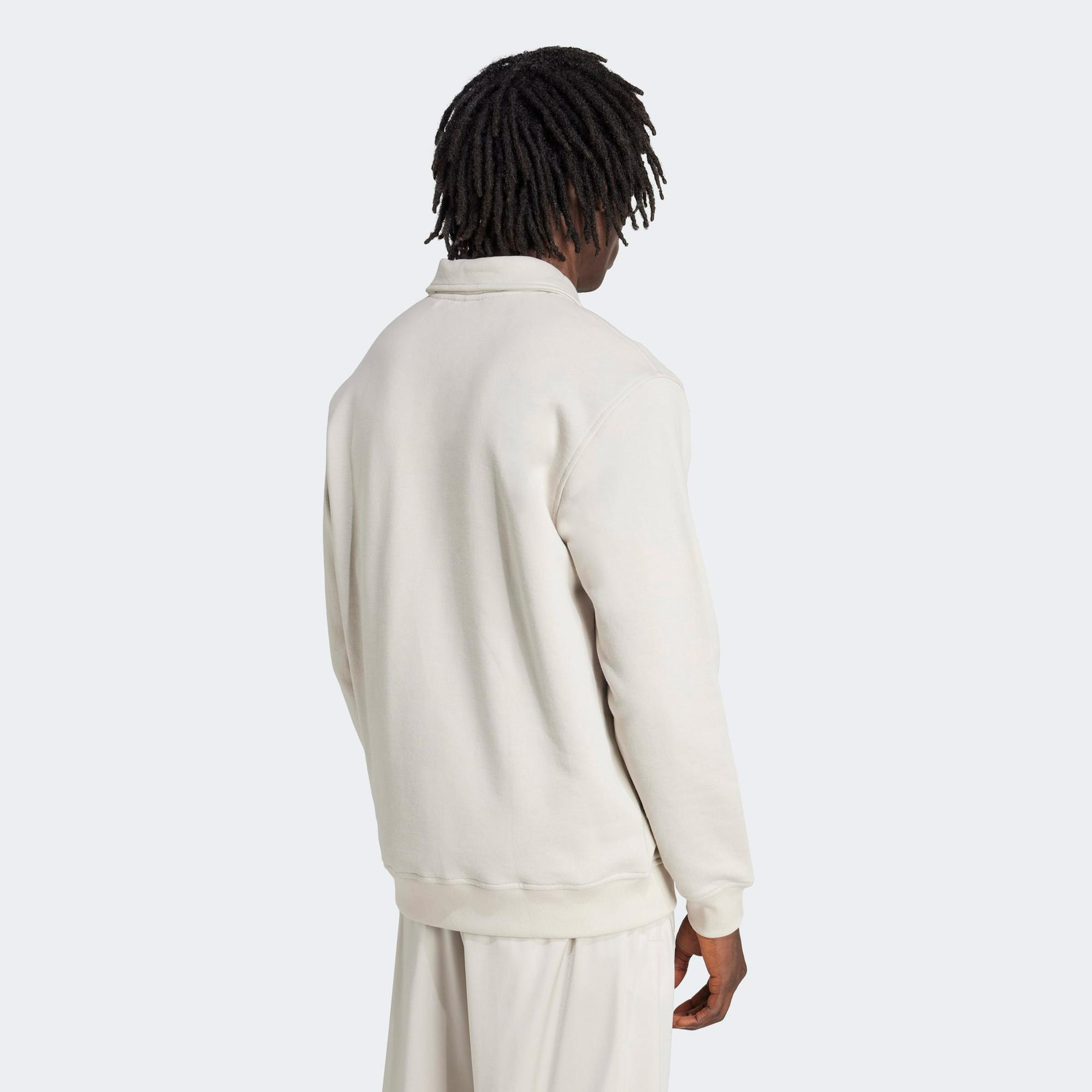 adidas Graphic Half Z Erkek Bej Sweatshirt