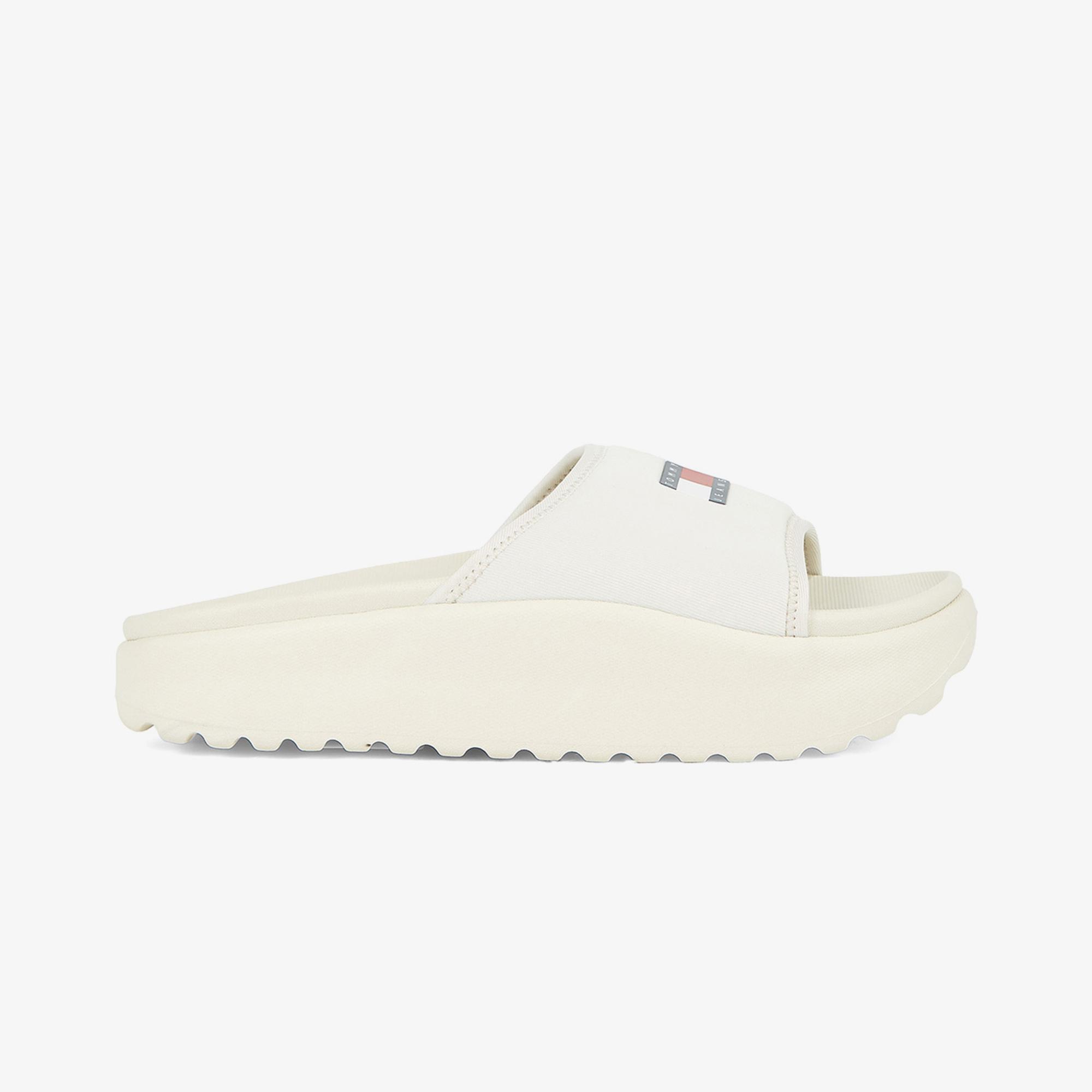 Tommy Hilfiger Comfy Pool Kadın Bej Terlik