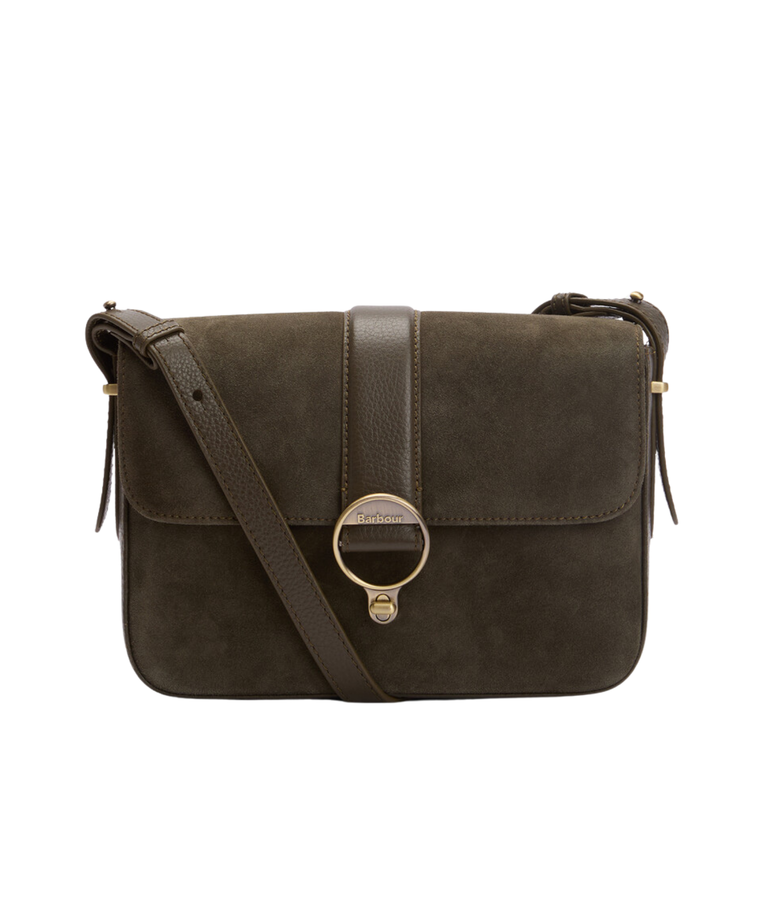 Barbour Rosa Suede & Leather Çapraz Çanta
