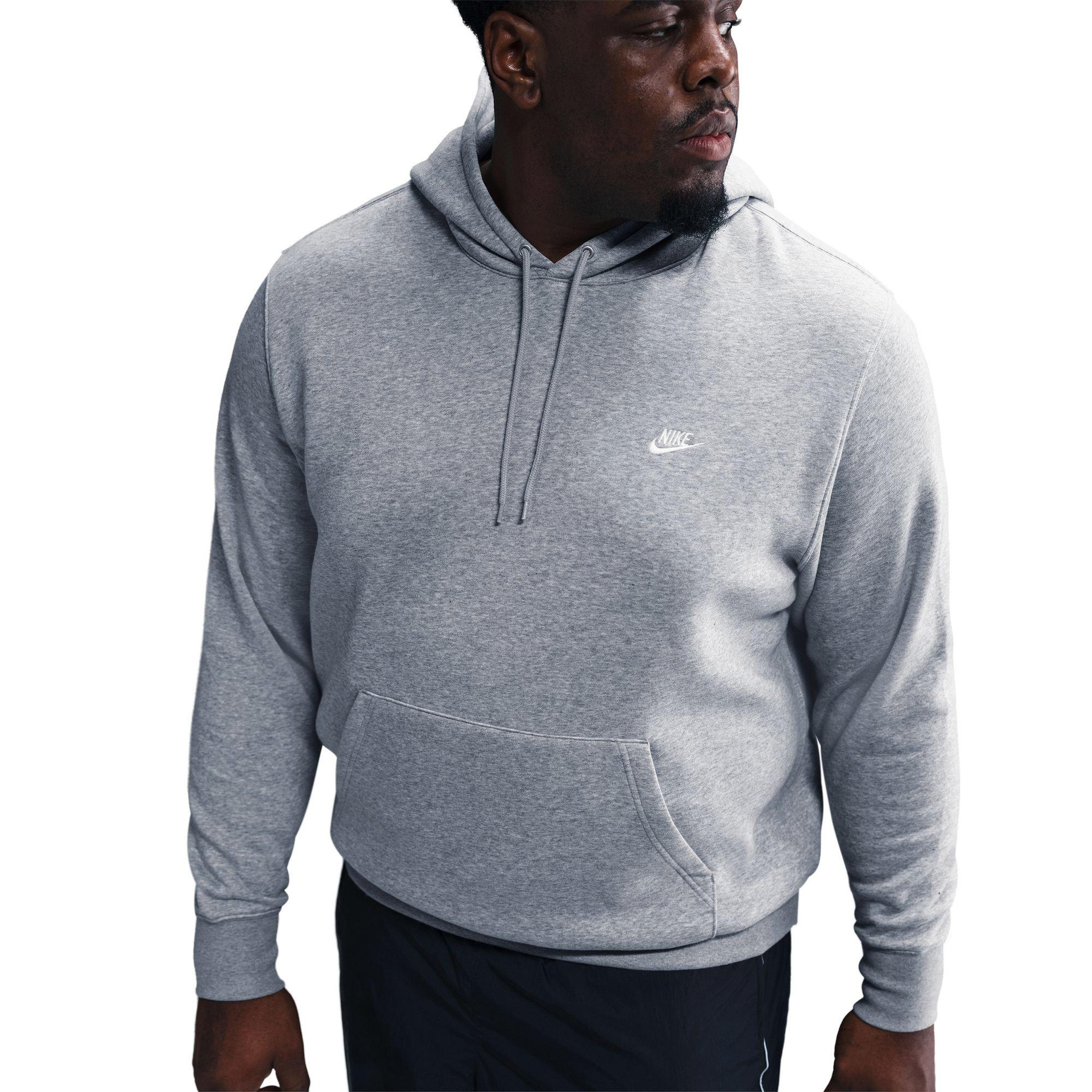 Nike Club Pullover Fleece Erkek Gri Hoodie