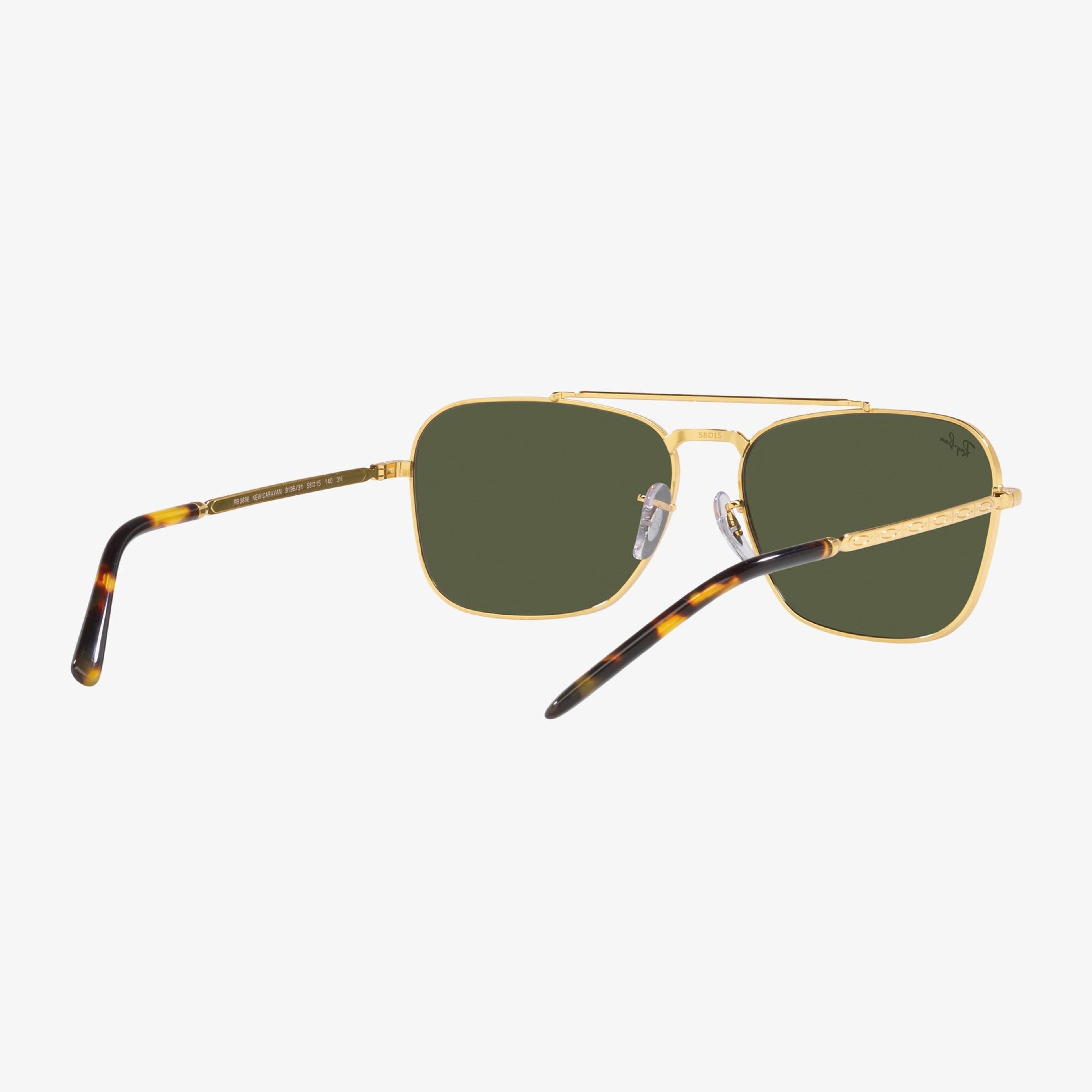 Ray-Ban New Caravan Unisex Altın Rengi Güneş Gözlüğü