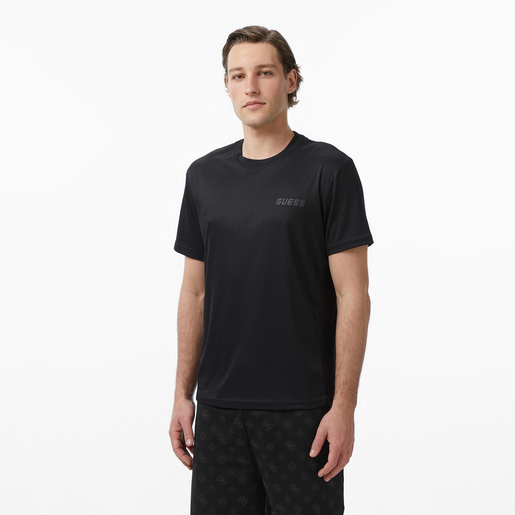 Guess Romolo Aktif Regular Fit Erkek Siyah T-Shirt