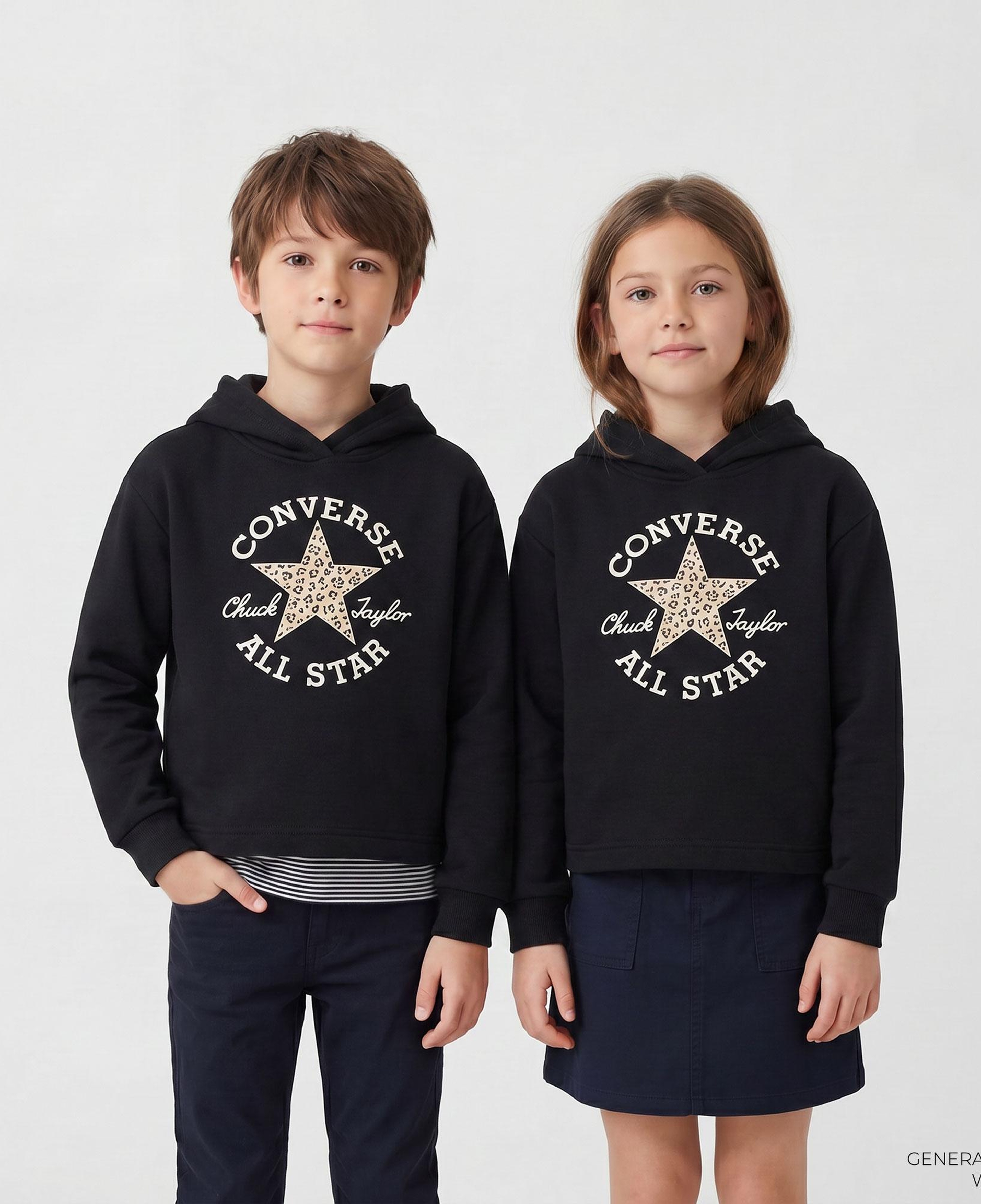Converse Çocuk Siyah Hoodie