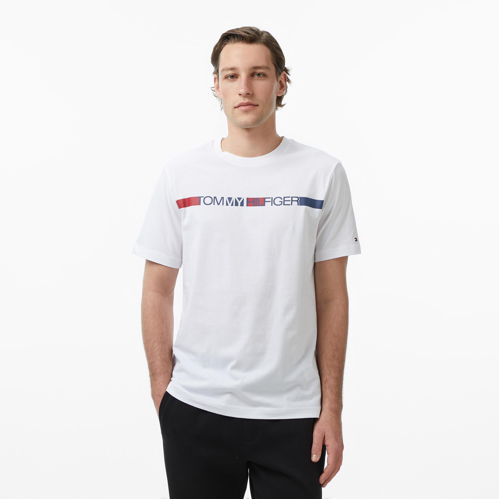 Tommy Hilfiger Brand Love Erkek Beyaz T-Shirt