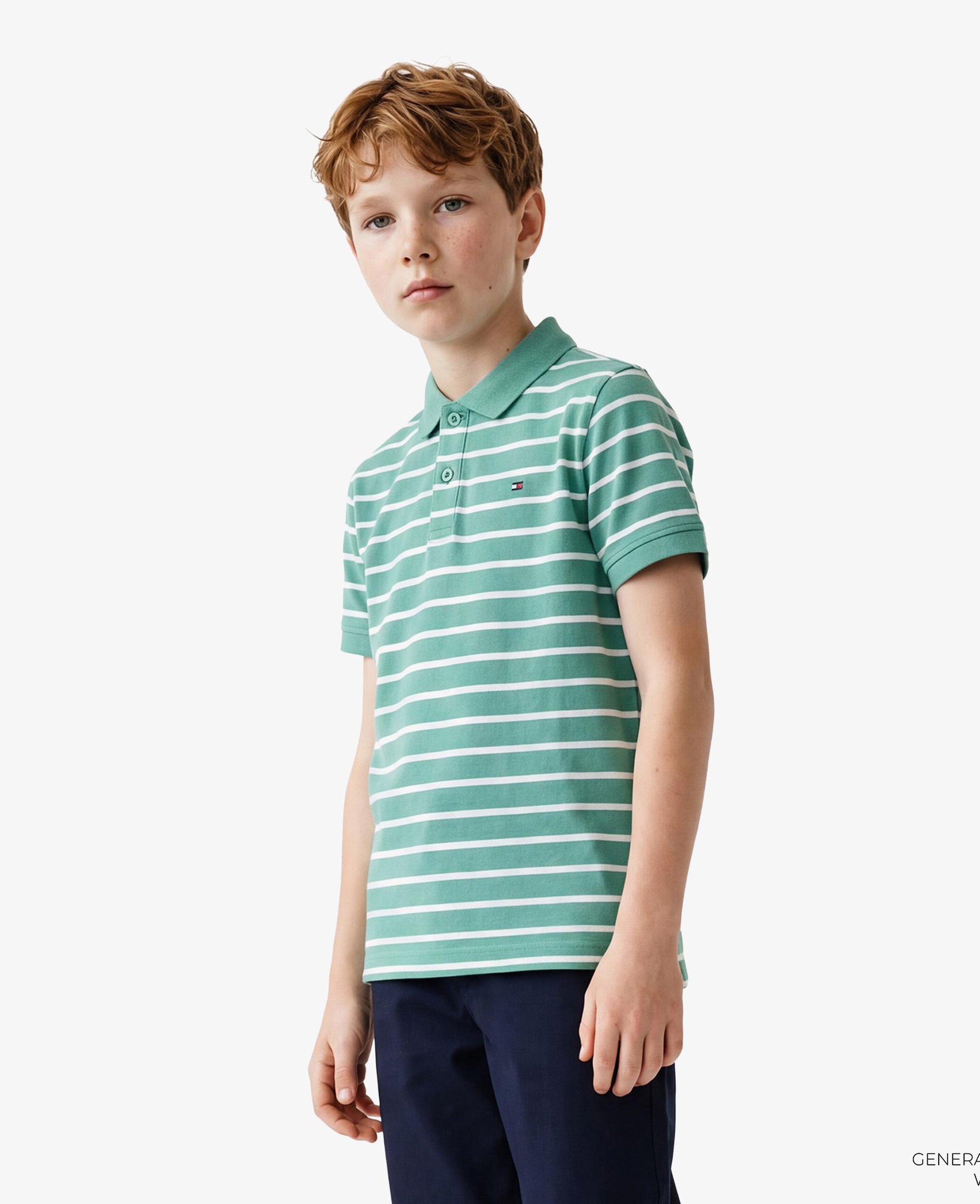 Tommy Hilfiger Essentials Çocuk Yeşil Polo Yaka T-Shirt