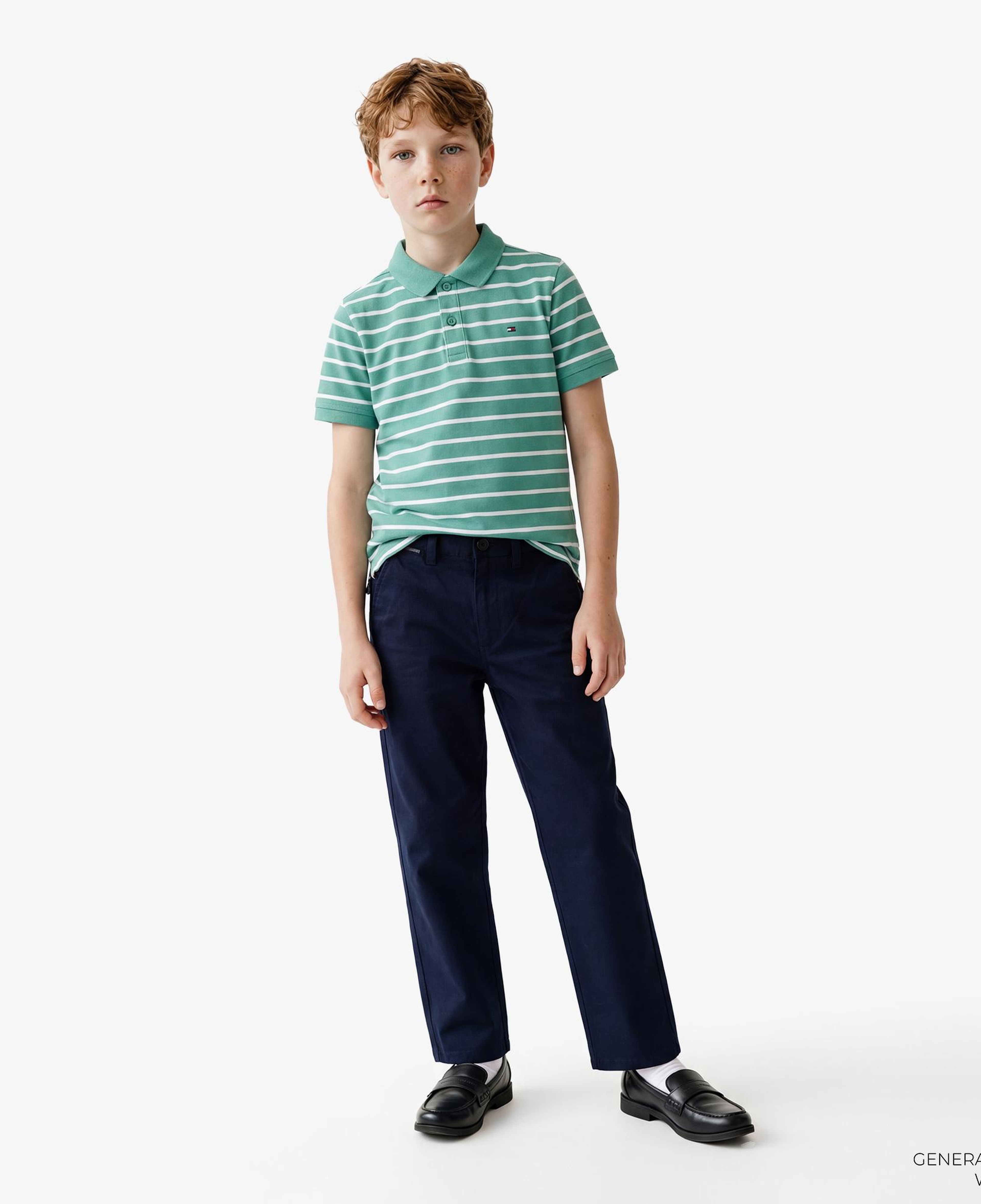 Tommy Hilfiger Essentials Çocuk Yeşil Polo Yaka T-Shirt