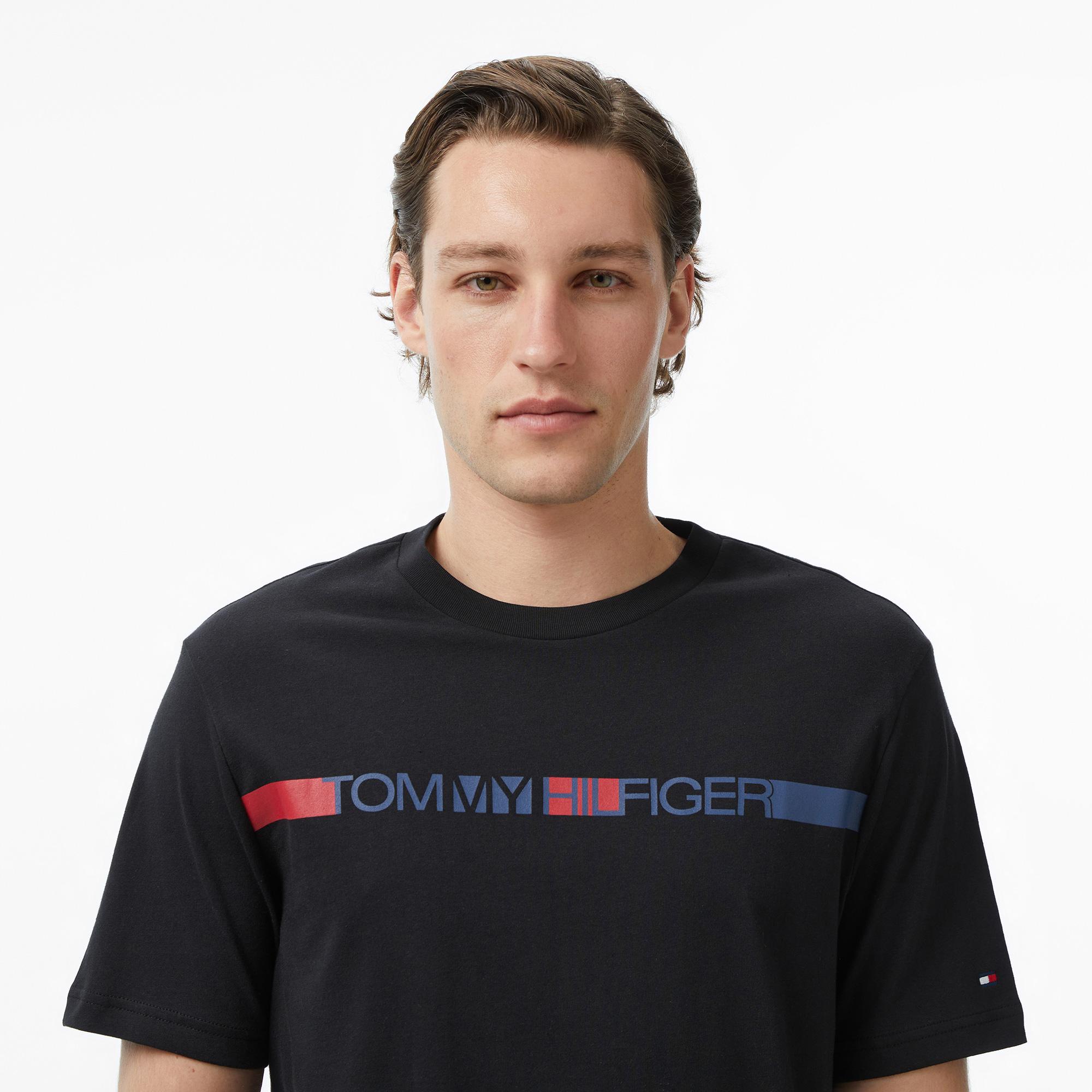 Tommy Hilfiger Brand Love Erkek Siyah T-Shirt
