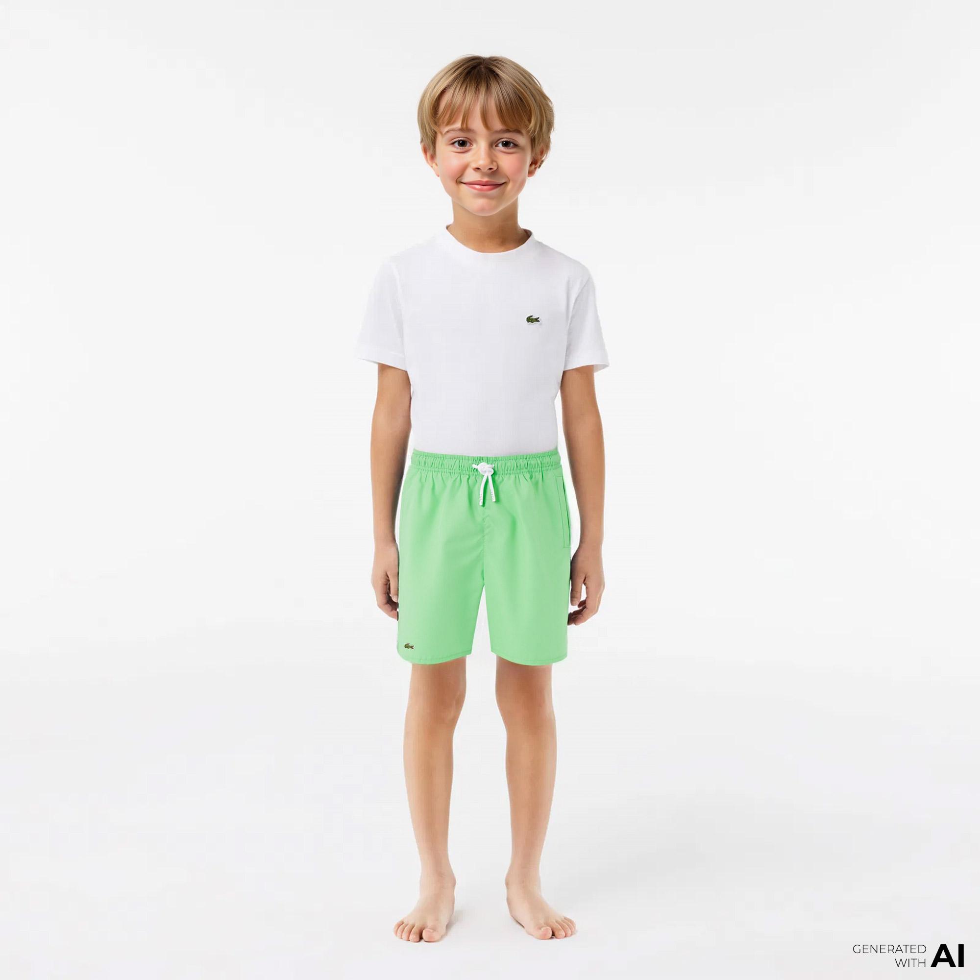 Lacoste Erkek Çocuk Yeşil Deniz Şortu