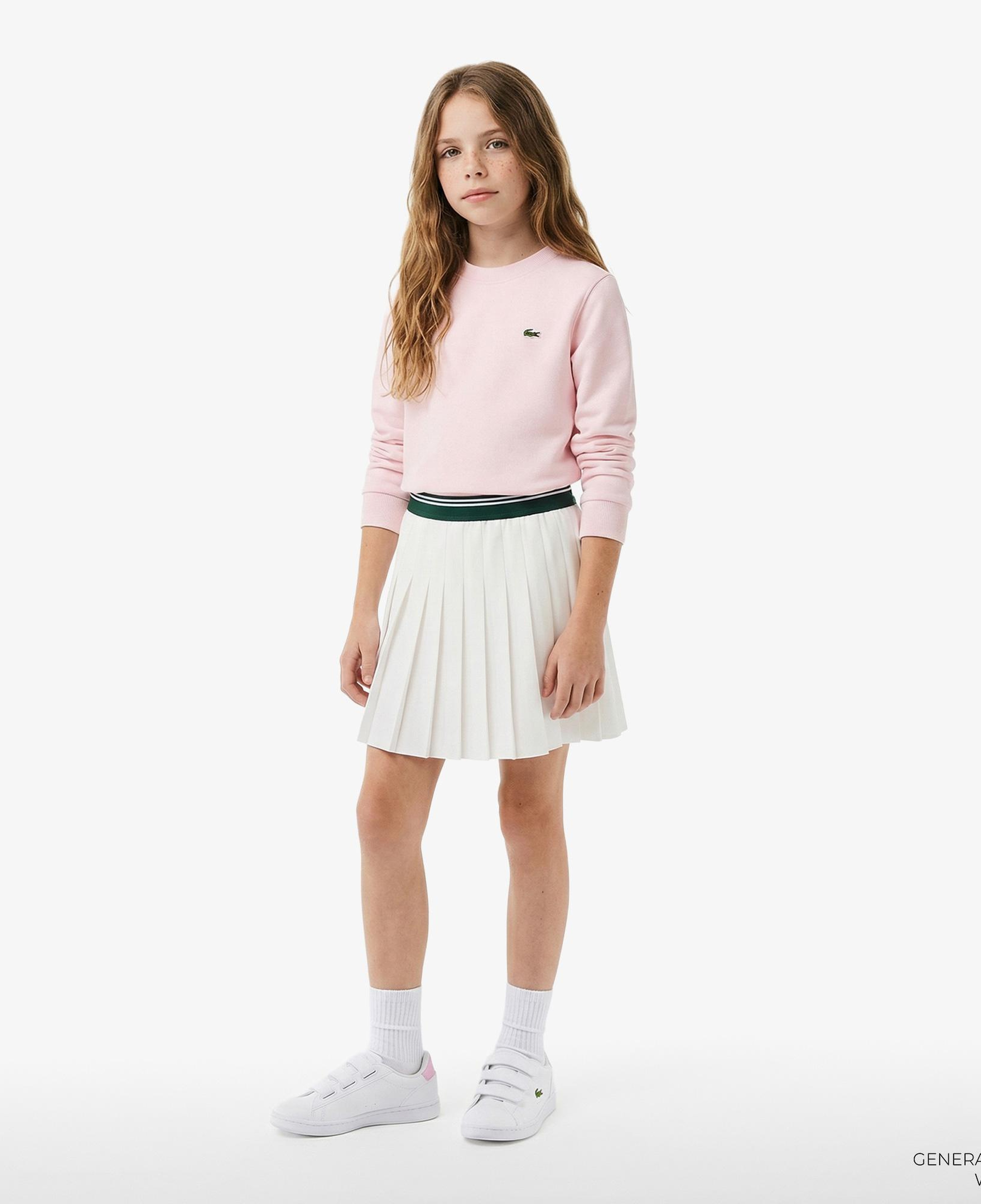 Lacoste Çocuk Bisiklet Yaka Pembe Sweatshirt