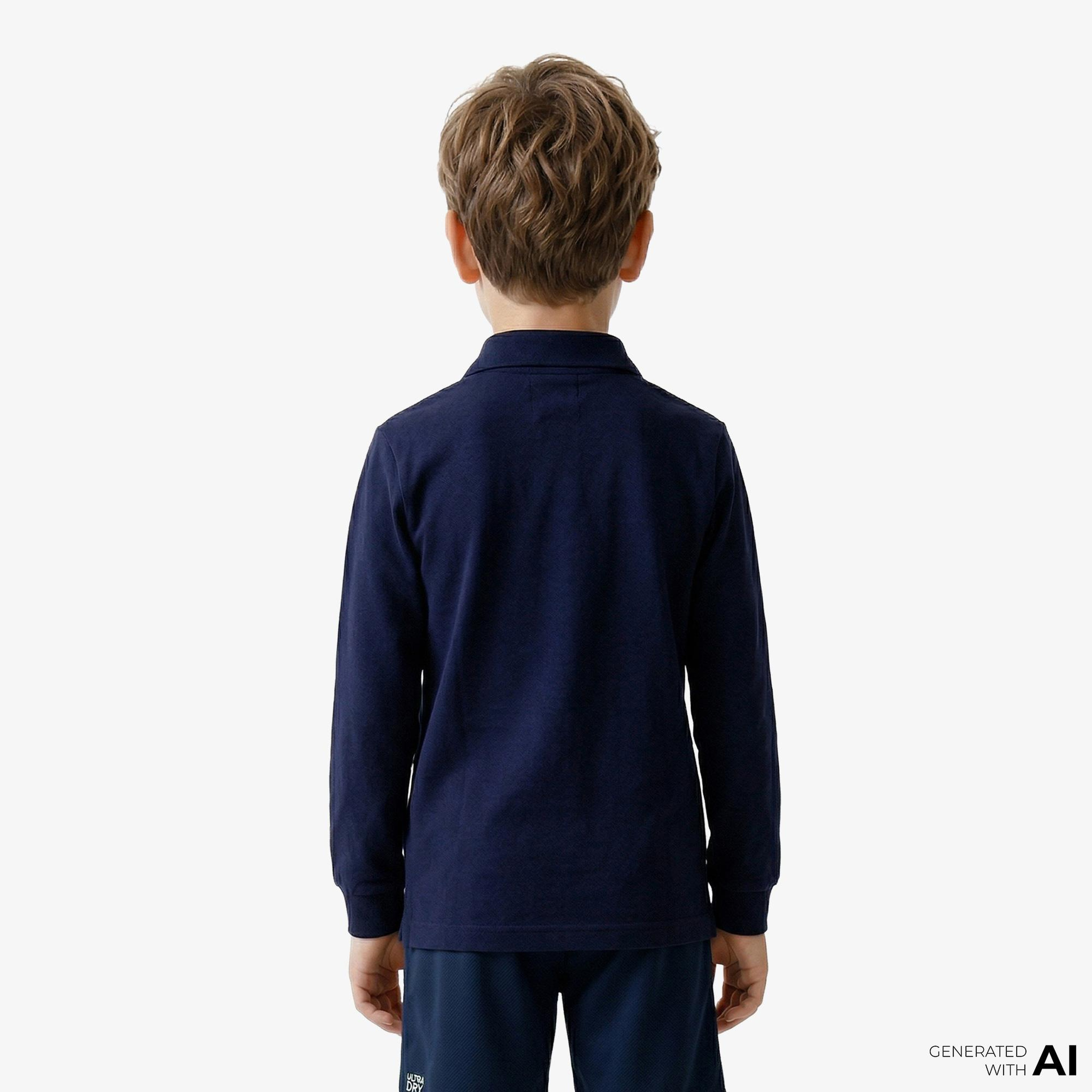 Lacoste Erkek Çocuk Regular Fit Uzun Kollu Lacivert Polo