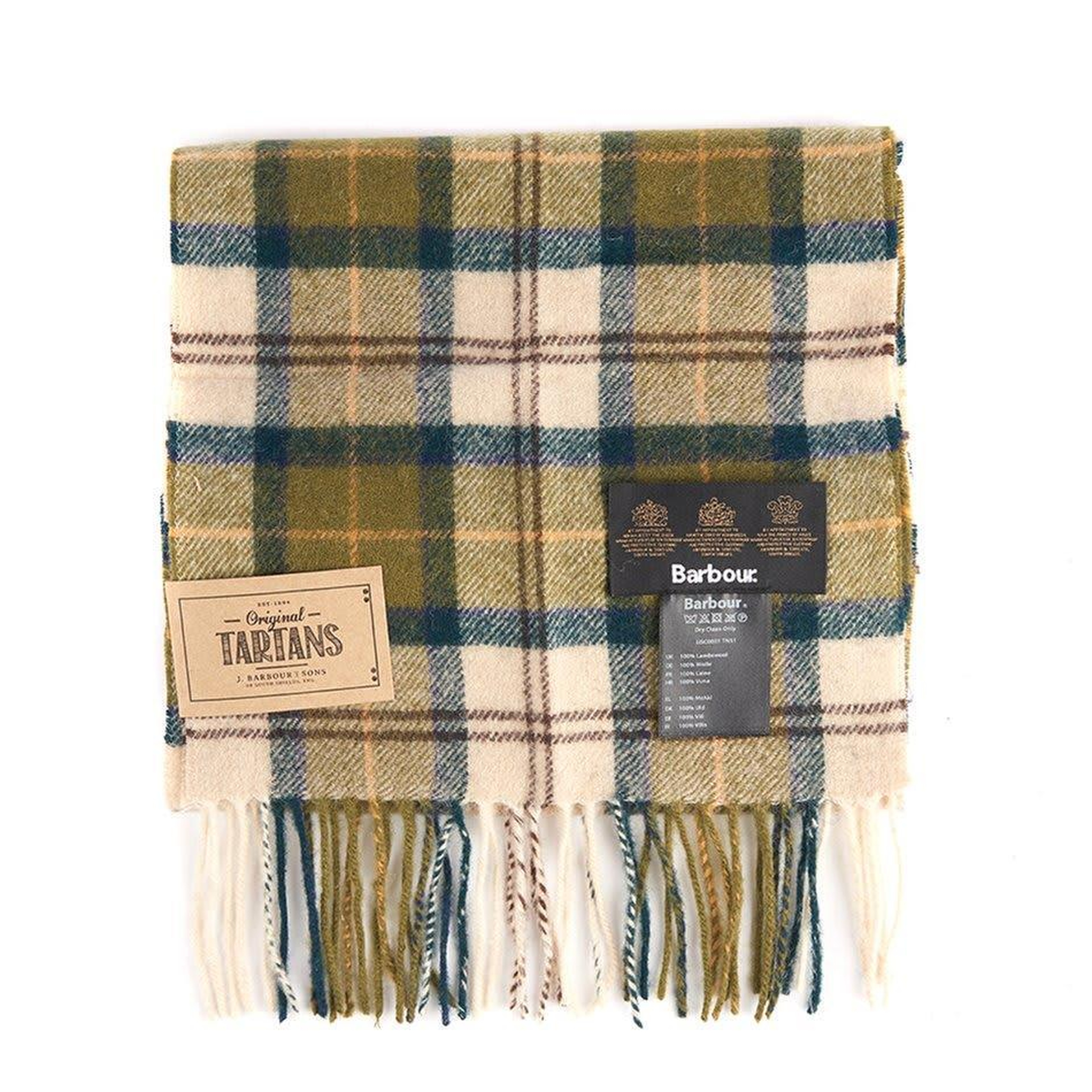 Barbour Unisex Tartan Yün Atkı (%100 Lambswool)