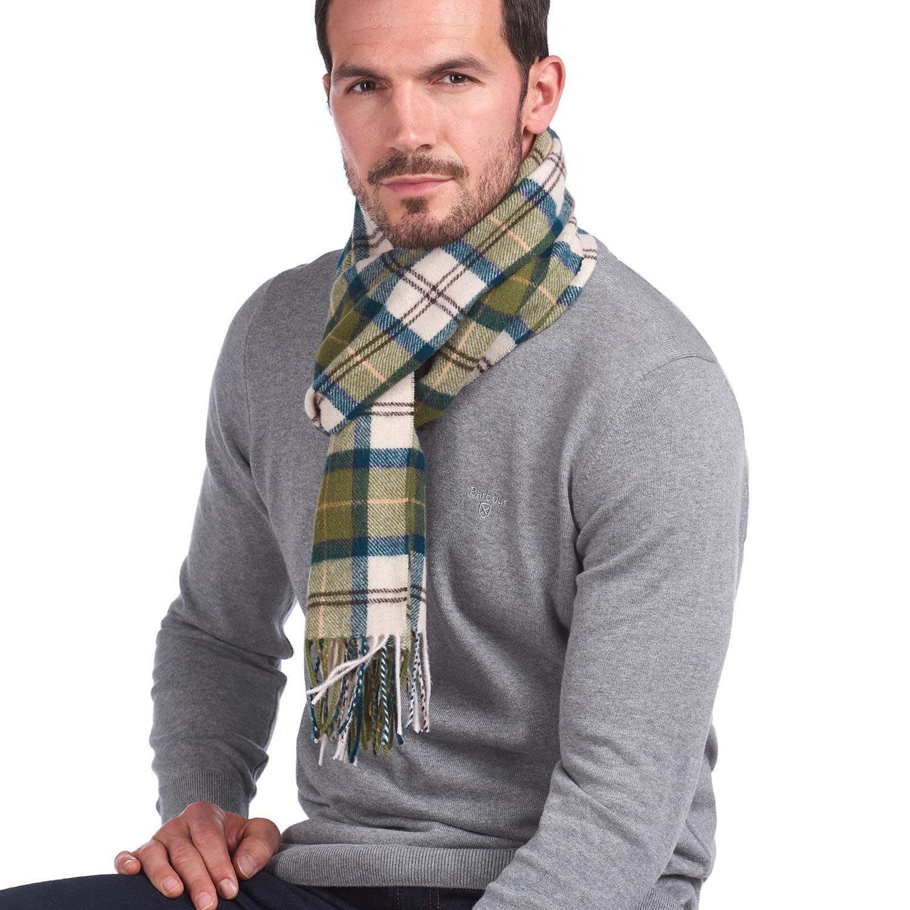 Barbour Unisex Tartan Yün Atkı (%100 Lambswool)