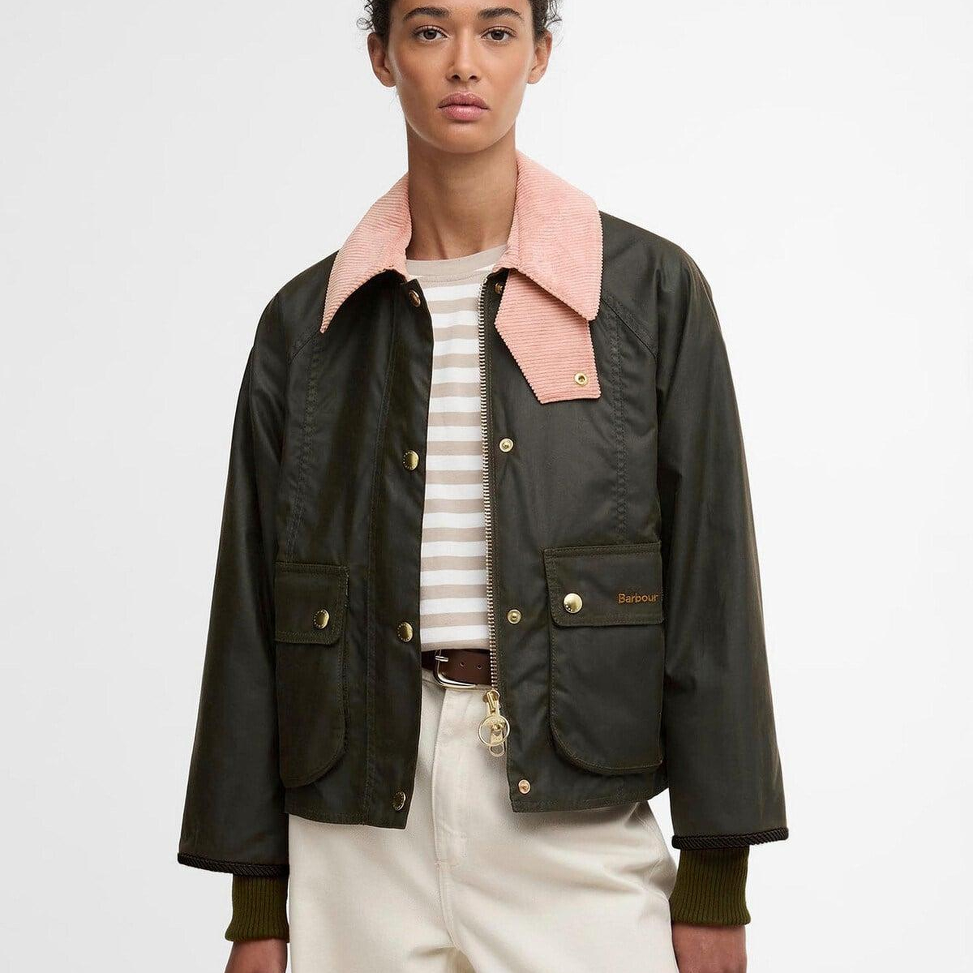 Barbour Cropped Beadnell Yağlı Ceket