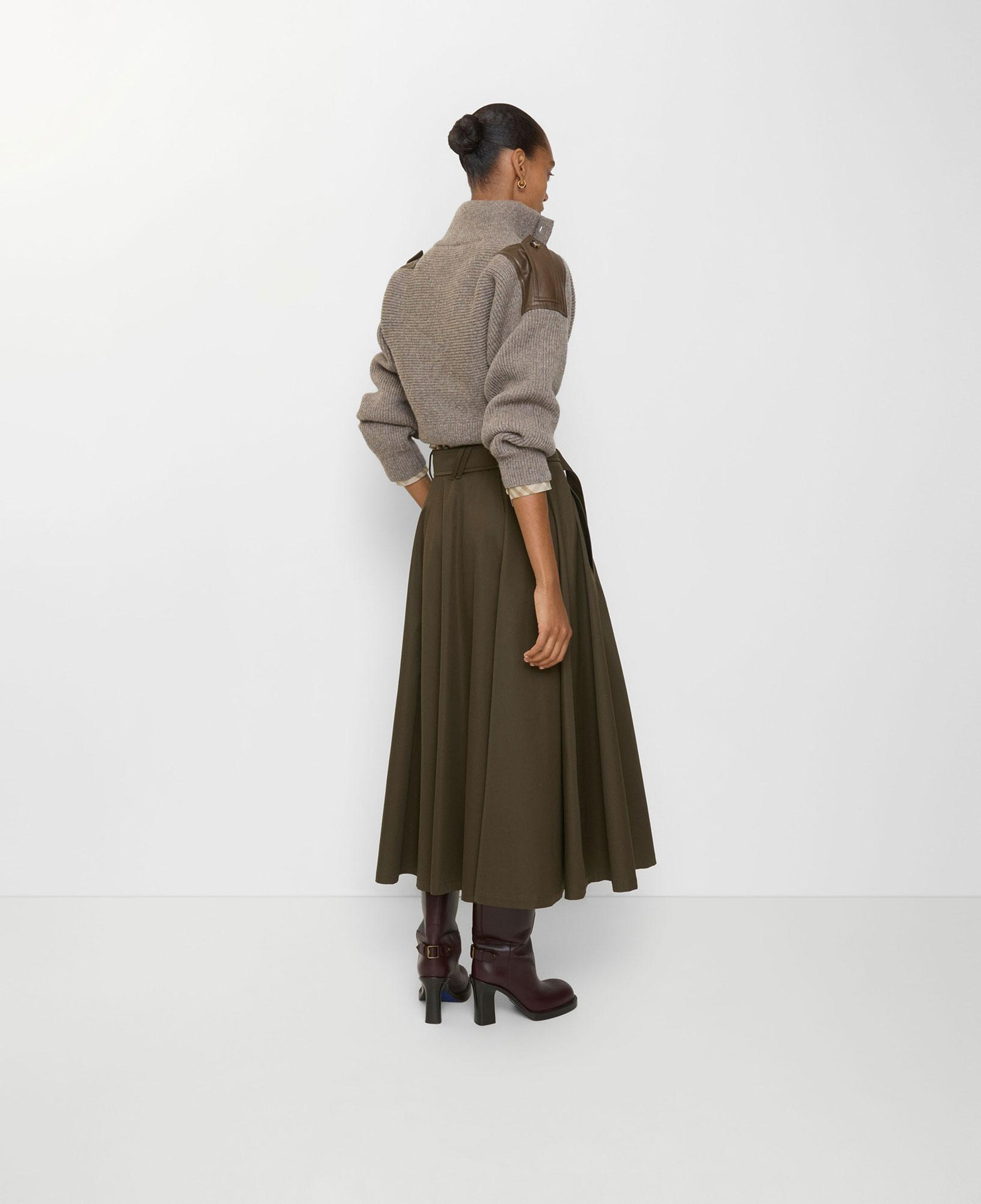 Burberry Gabardine Trench Midi Kadın Haki Etek