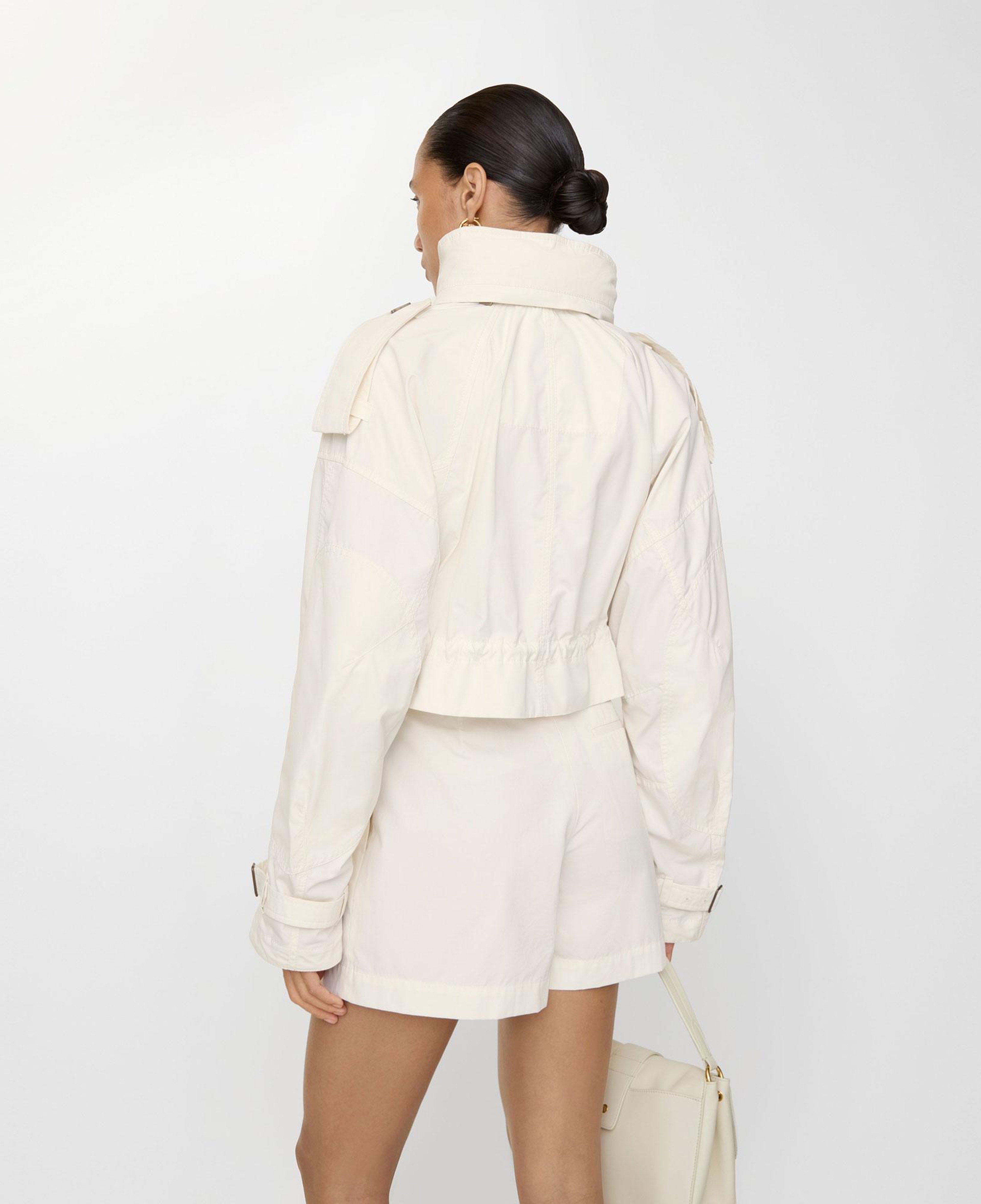 Burberry Cropped Cotton Ladymoor Kadın Beyaz Mont
