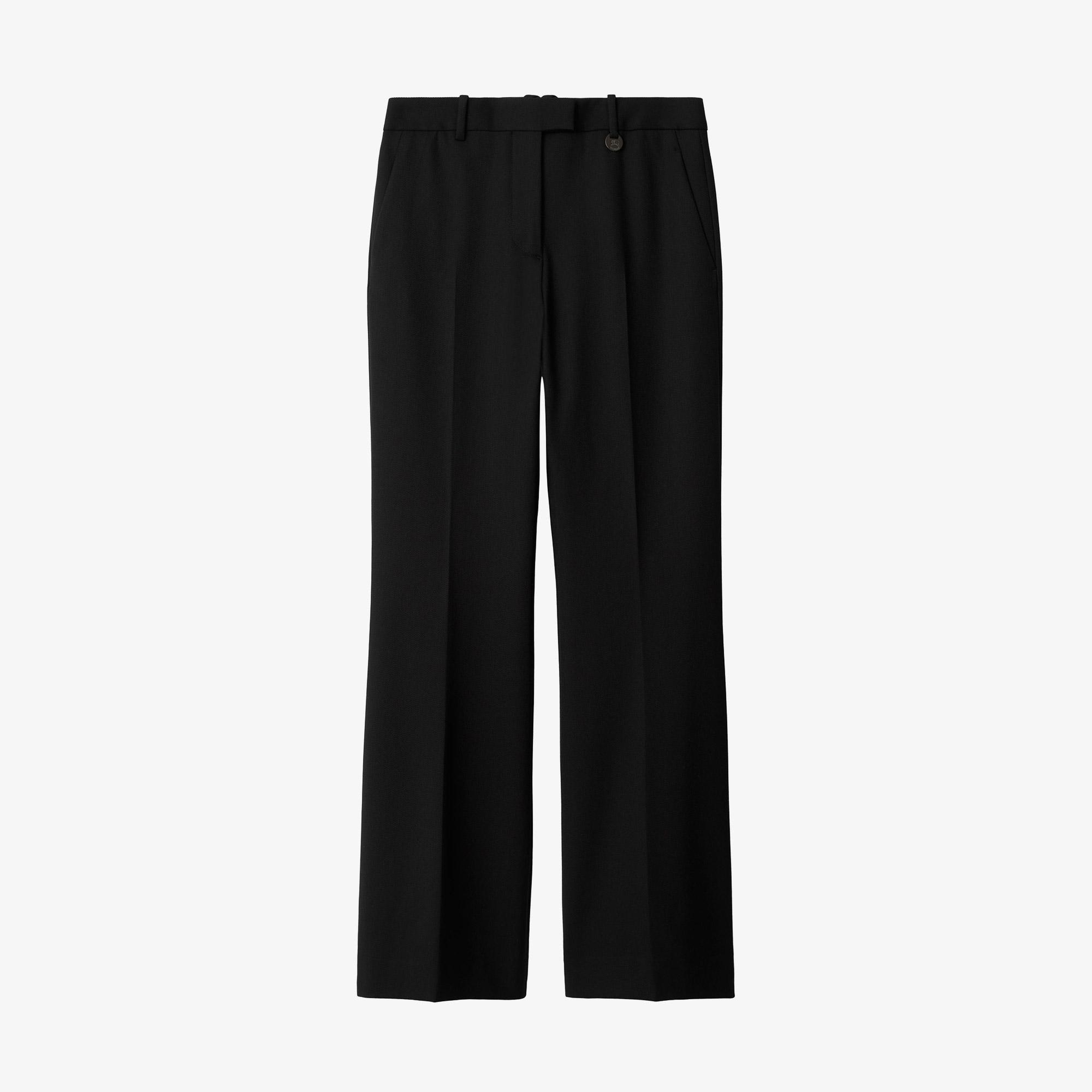 Burberry Wool Blend Tailored Kadın Siyah Pantolon