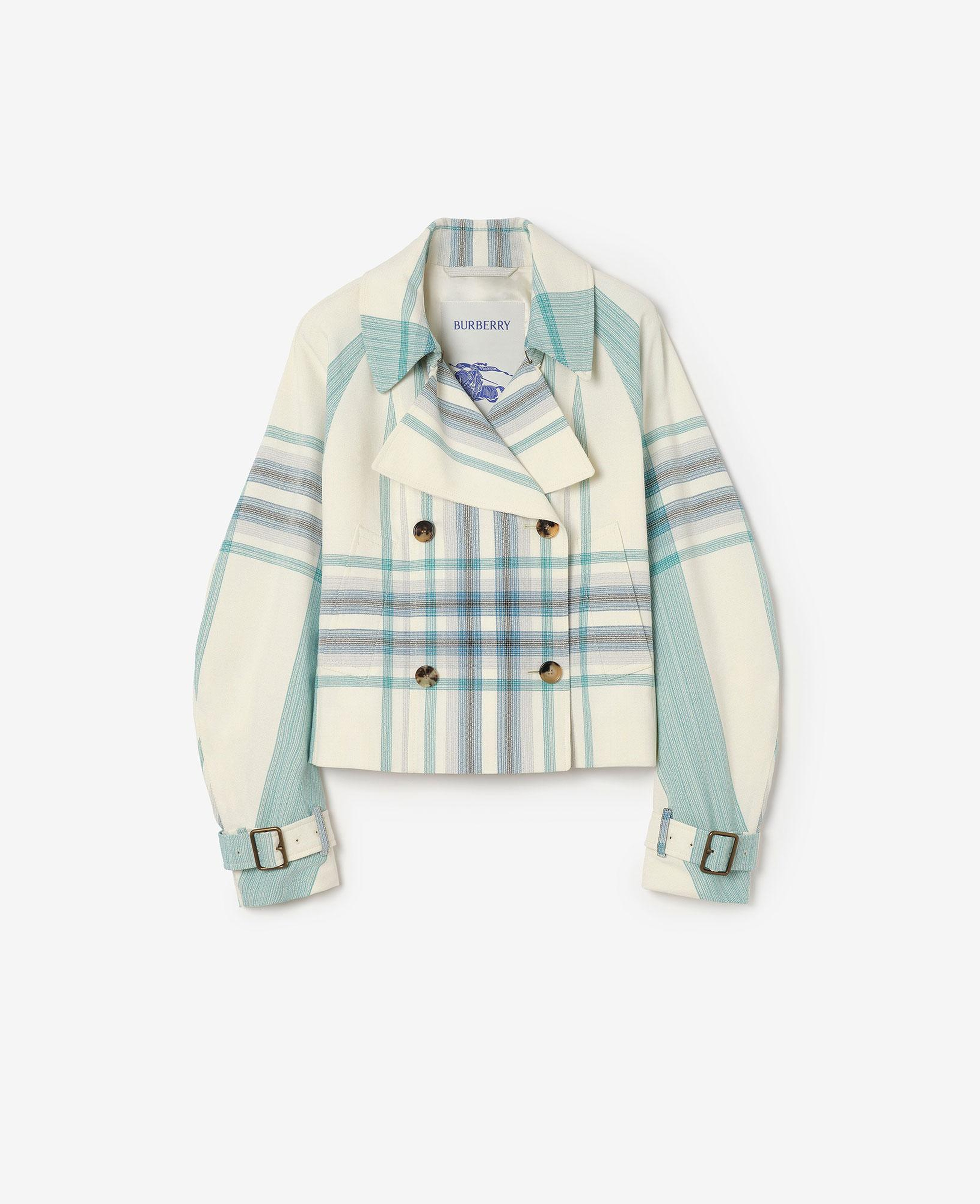 Burberry Cropped Check Ladybrook Kadın Mavi Mont