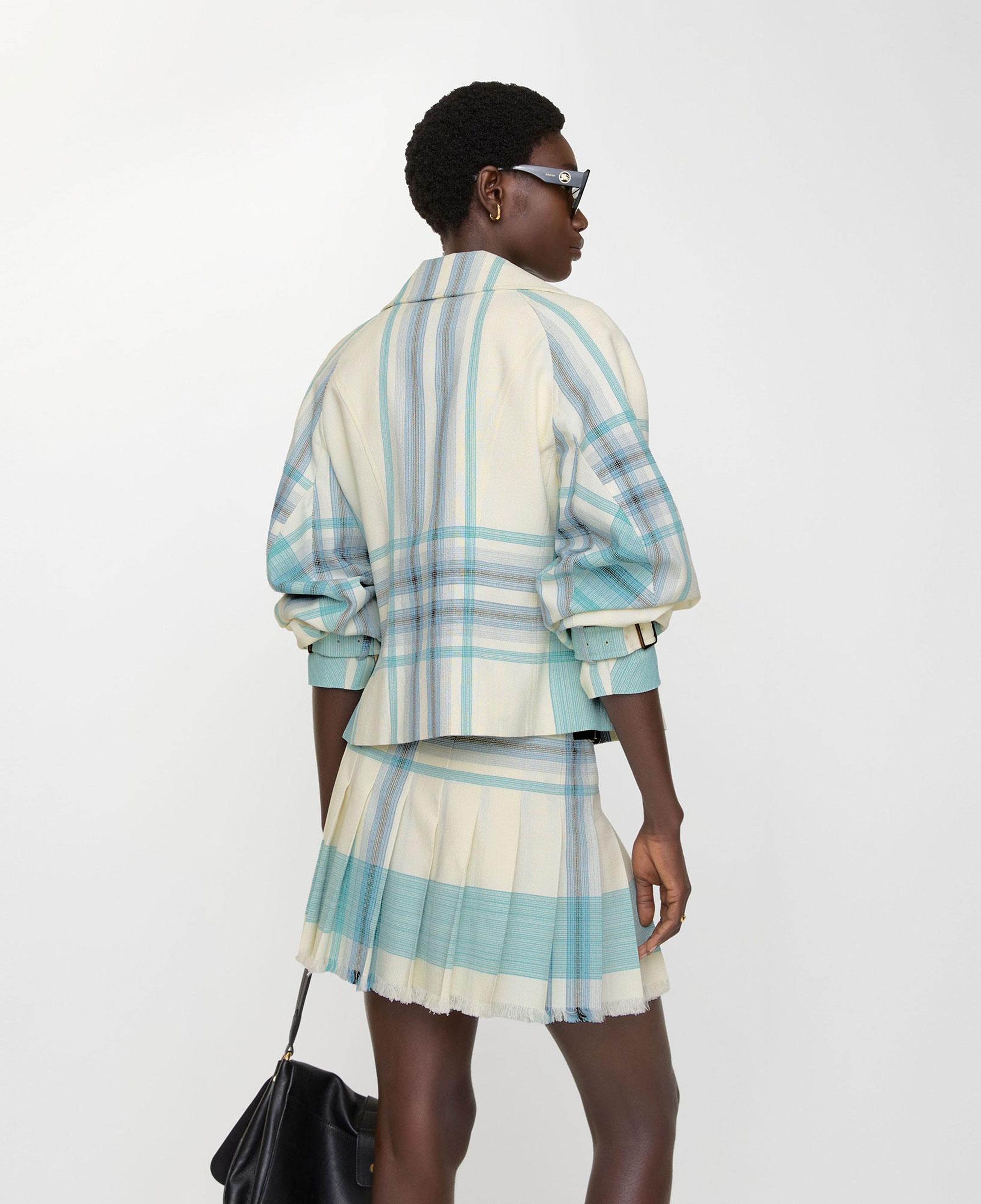 Burberry Cropped Check Ladybrook Kadın Mavi Mont