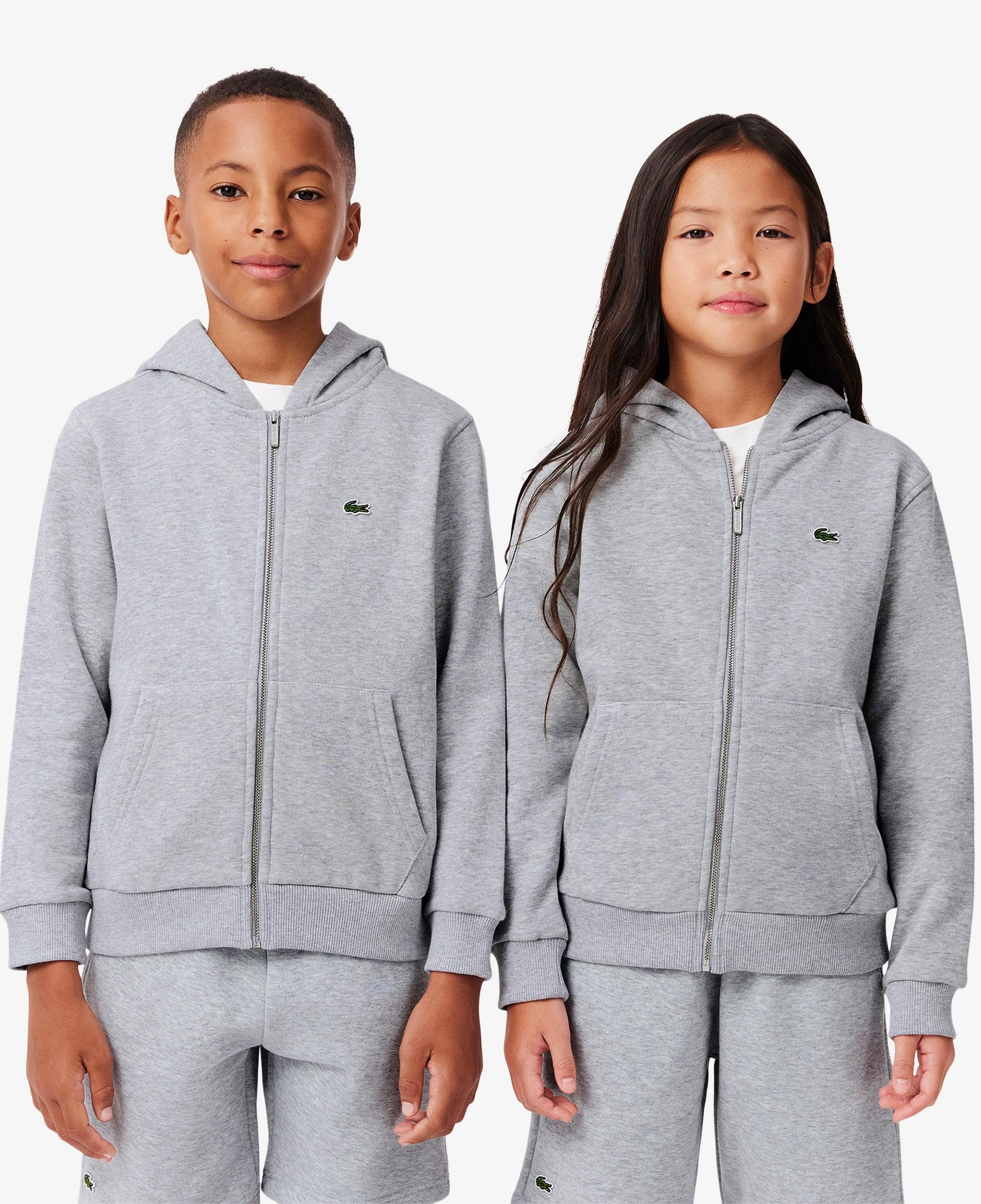 Lacoste Çocuk Kapüşonlu Gri Sweatshirt