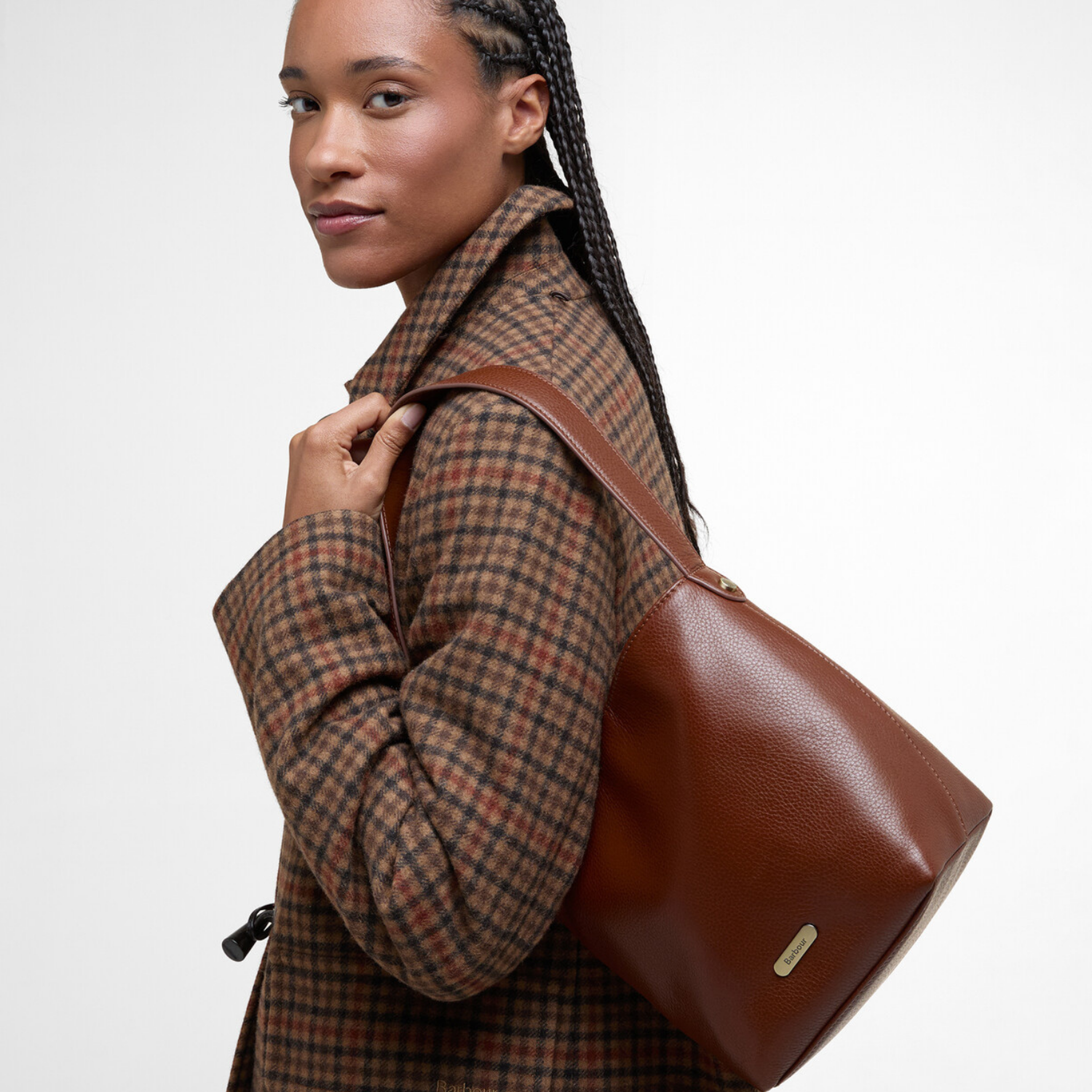Barbour Cedar Deri Bucket Çanta
