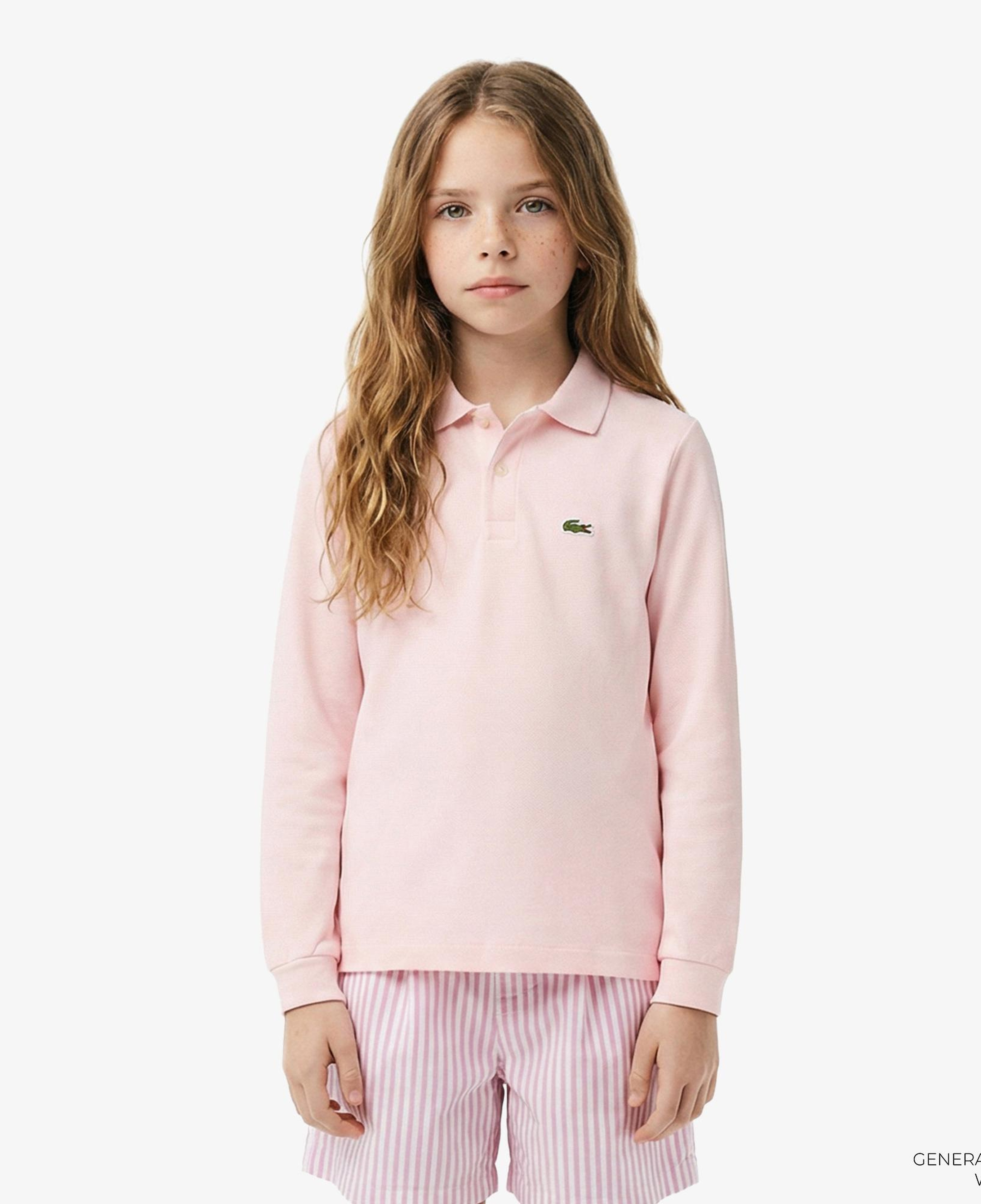 Lacoste Erkek Çocuk Regular Fit Uzun Kollu Pembe Polo