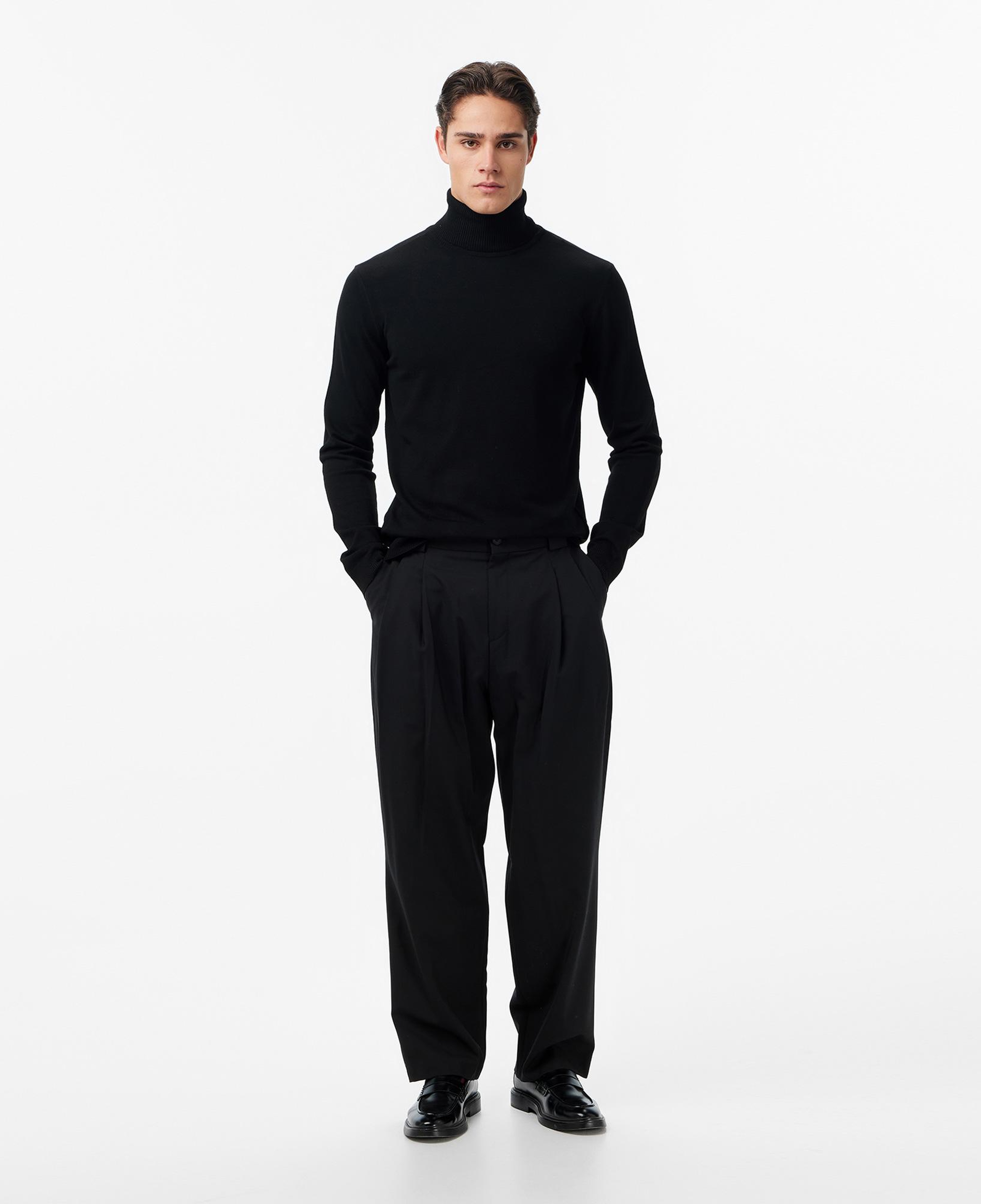 Les Benjamins Classic Fit Erkek Siyah Triko