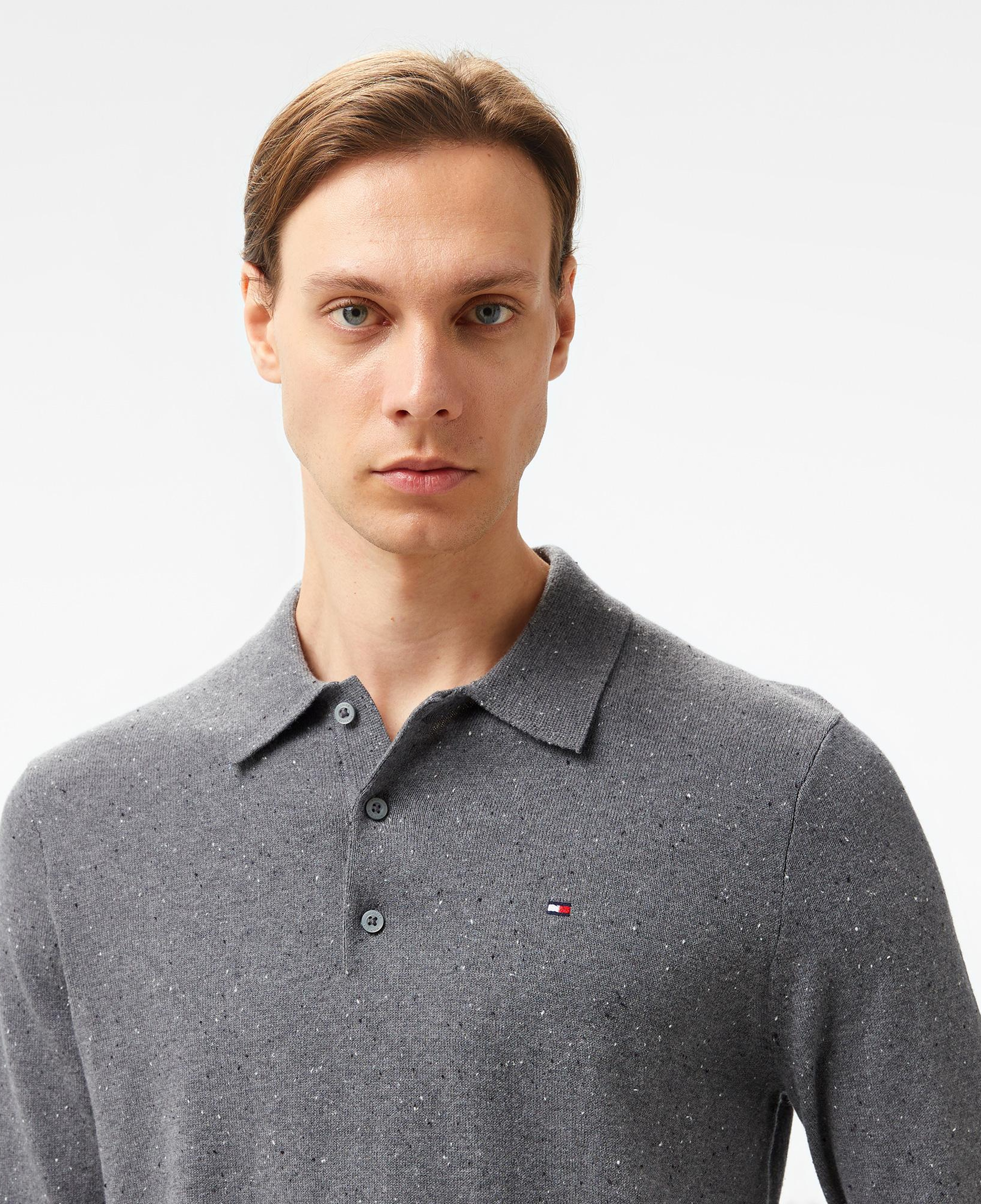 Tommy Hilfiger Pima Erkek Gri Kazak