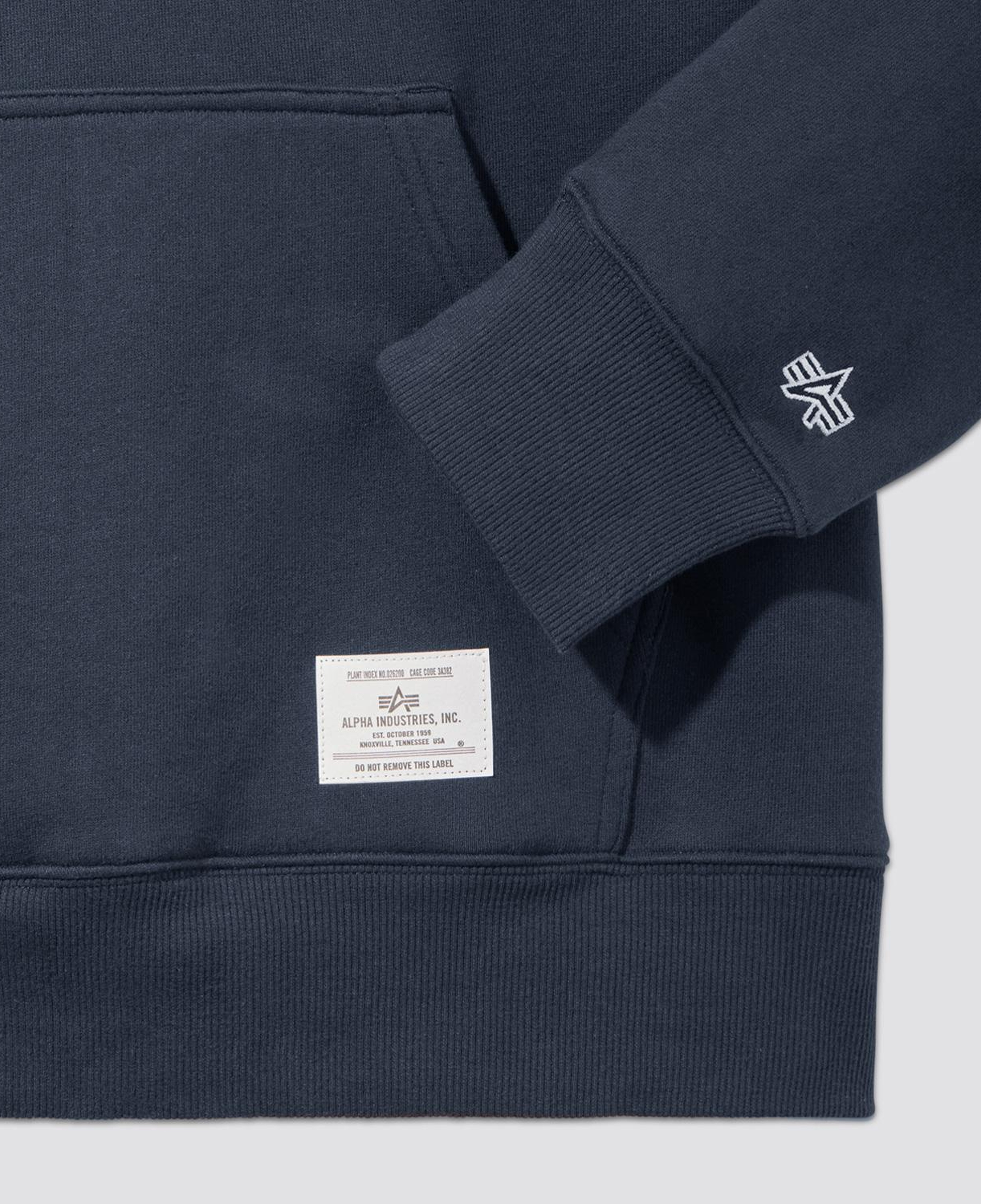 Alpha Industries Essential Hoodie Erkek Mavi Sweatshirt