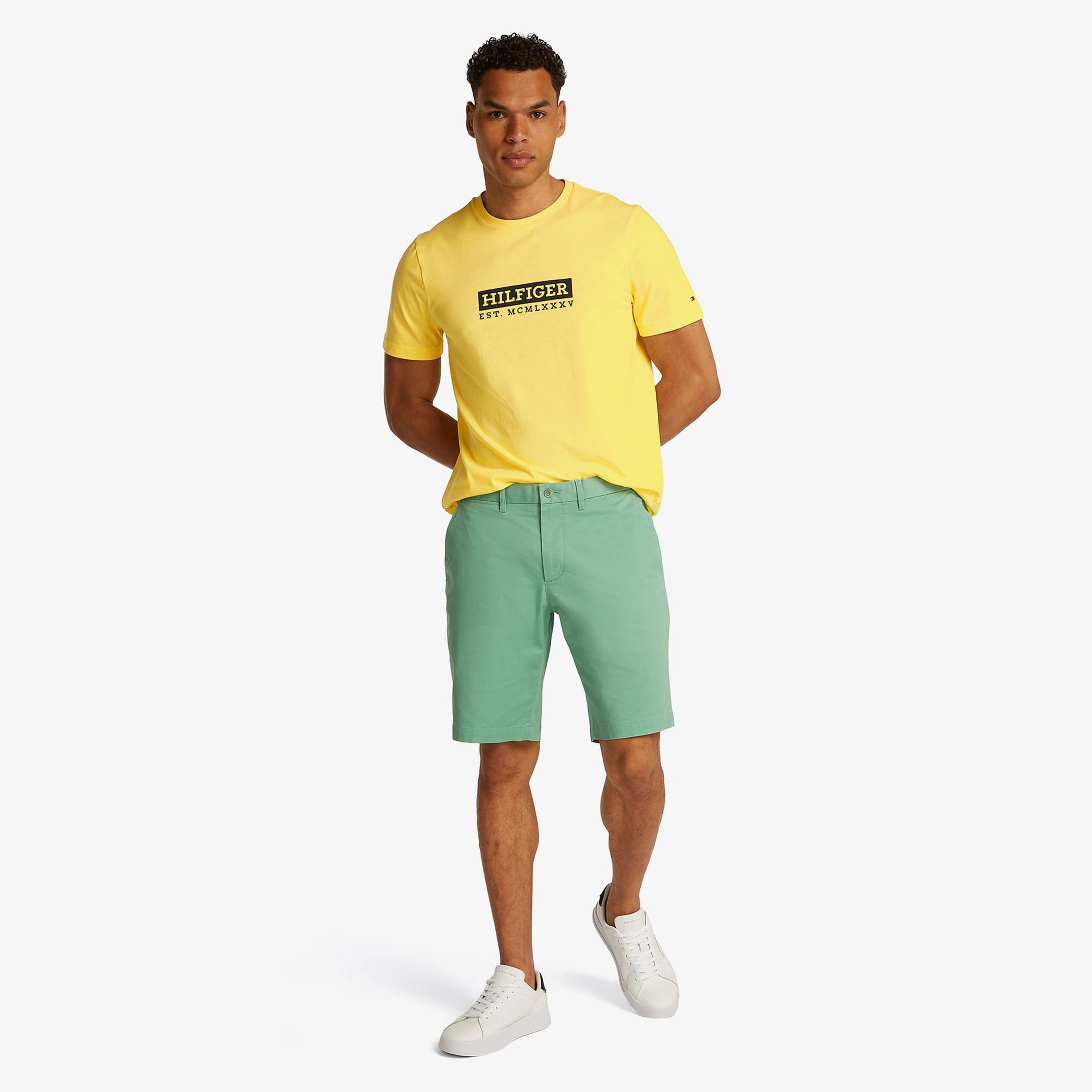 Tommy Hilfiger Colour To Colour Graphic Erkek Sarı T-Shirt