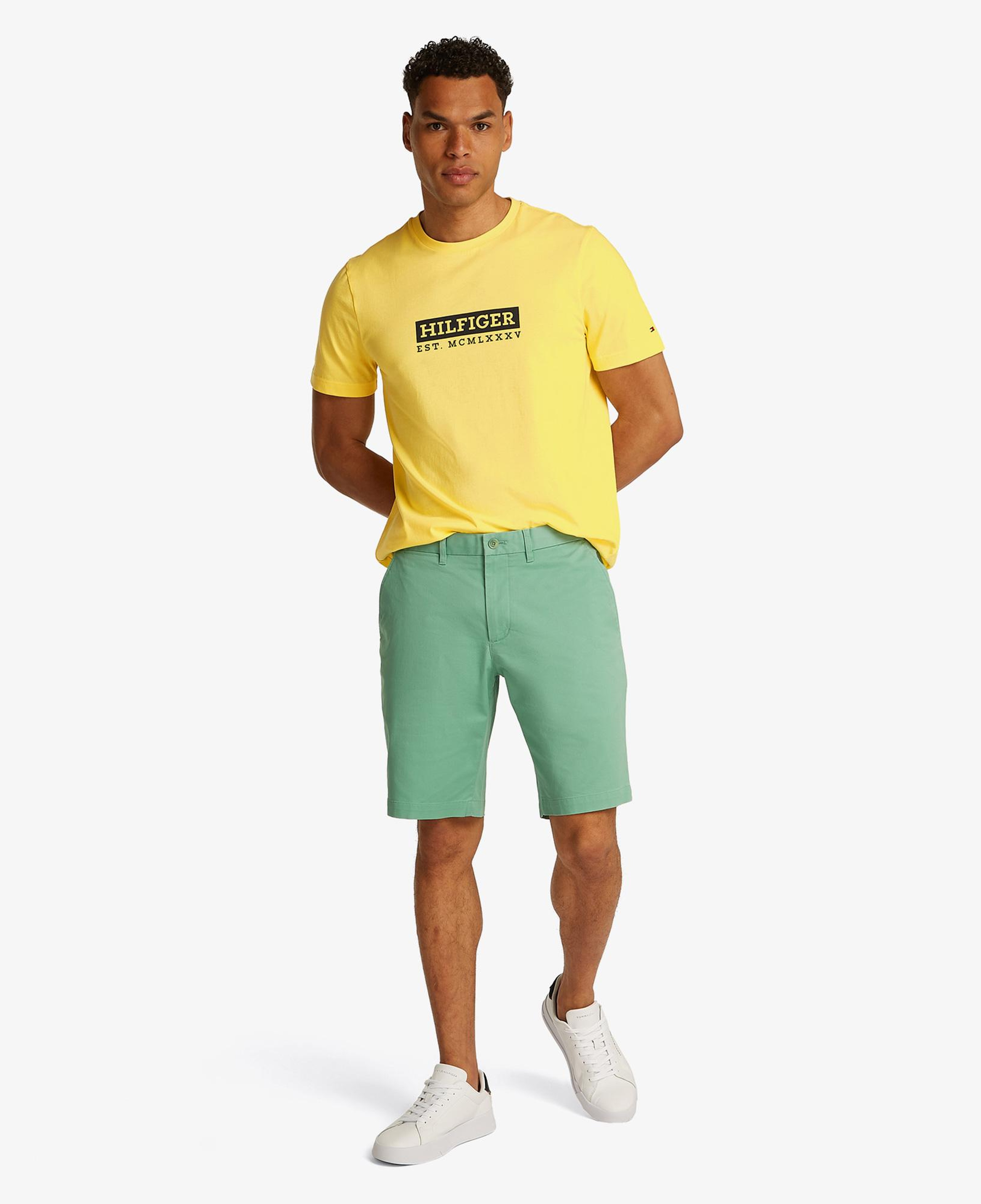 Tommy Hilfiger Colour To Colour Graphic Erkek Sarı T-Shirt