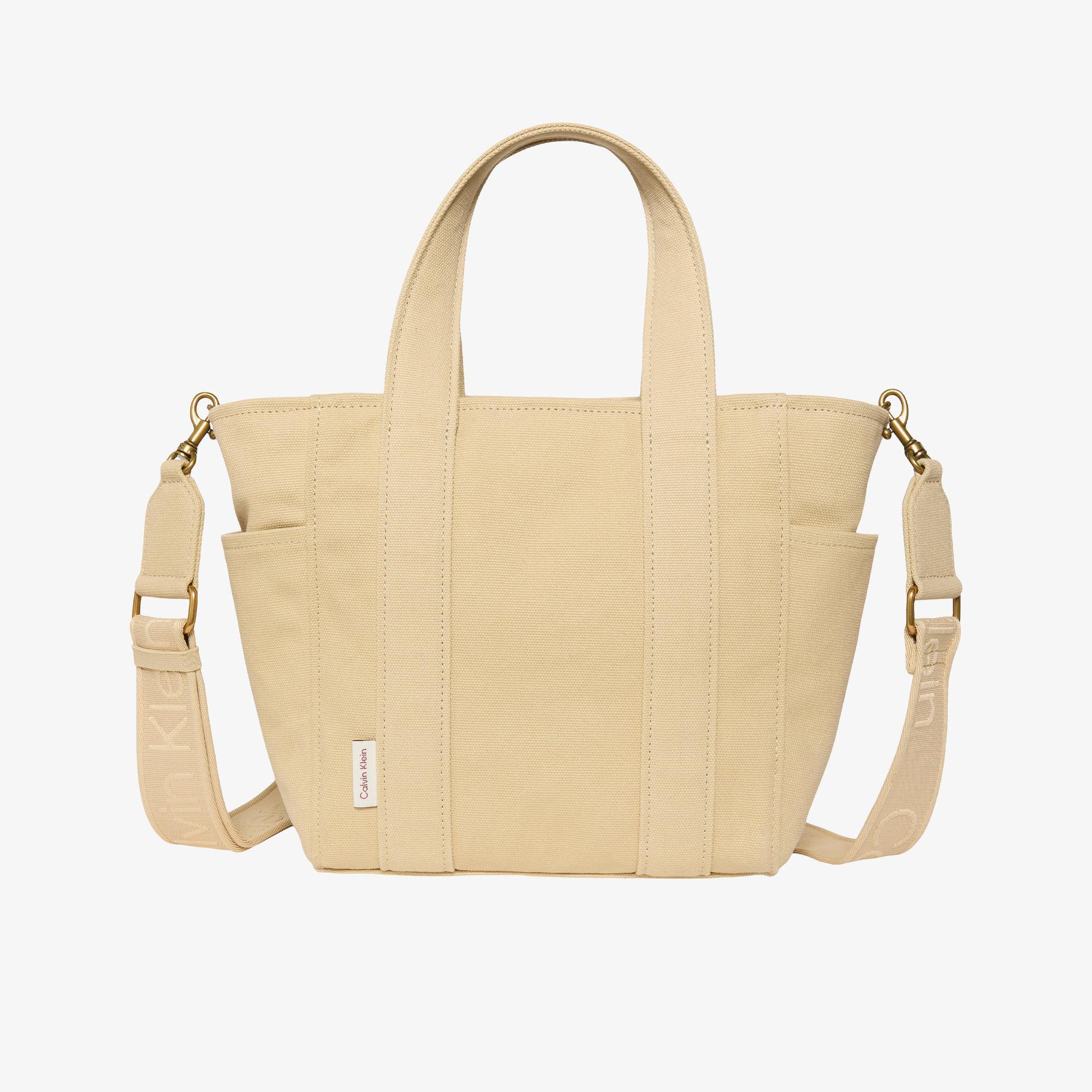 Calvin Klein Webbing Strap Canvas Small Kadın Haki Tote Çanta